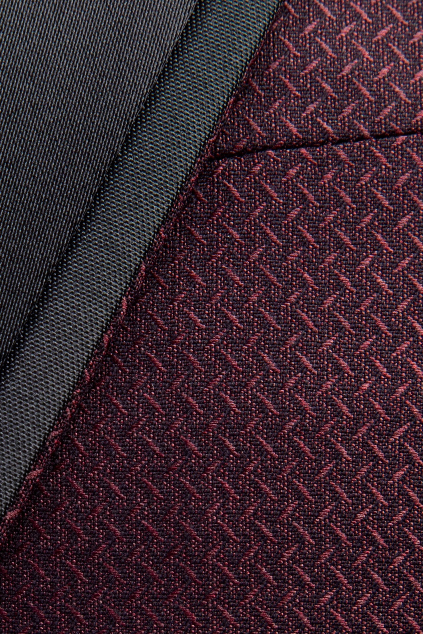 Bordo 7 Drop Slim Fit Dar Kesim Sivri Yaka Desenli Yelekli Smokin & Damatlık - Image 7