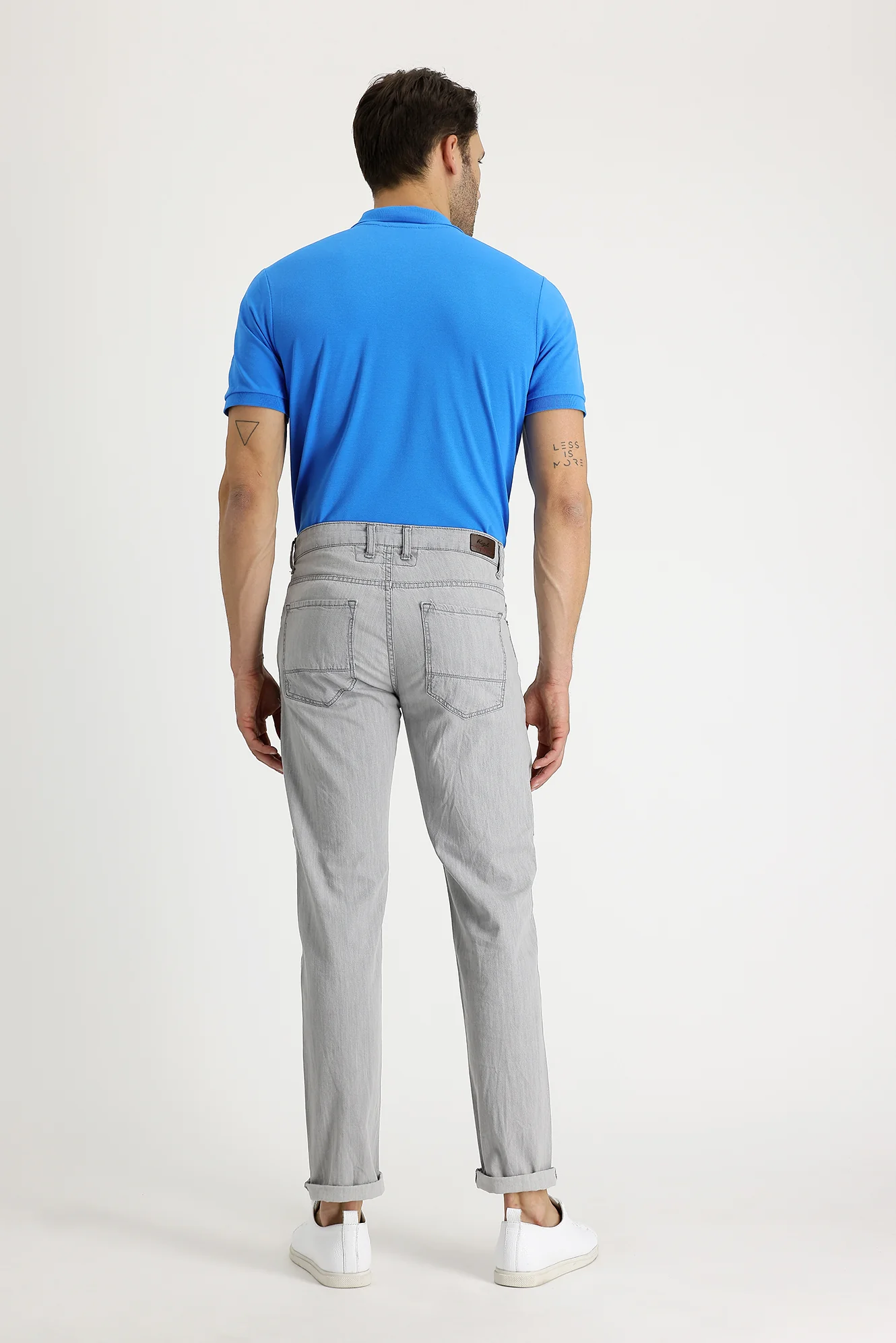 Bulut Gri Regular Fit Standart Kesim Pamuk Denim Pantolon - Image 3