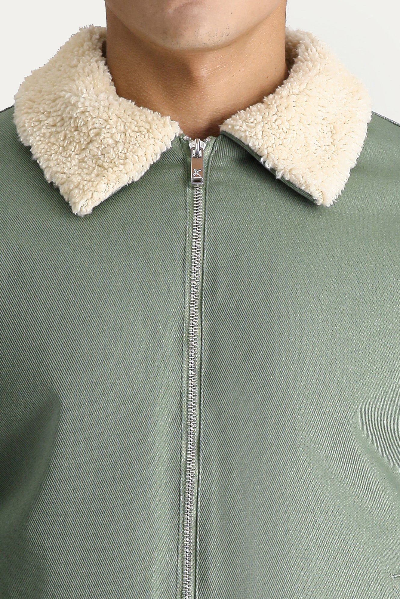 Çağla Yeşili Slim Fit Dar Kesim Pamuk Spor Mont - Image 5