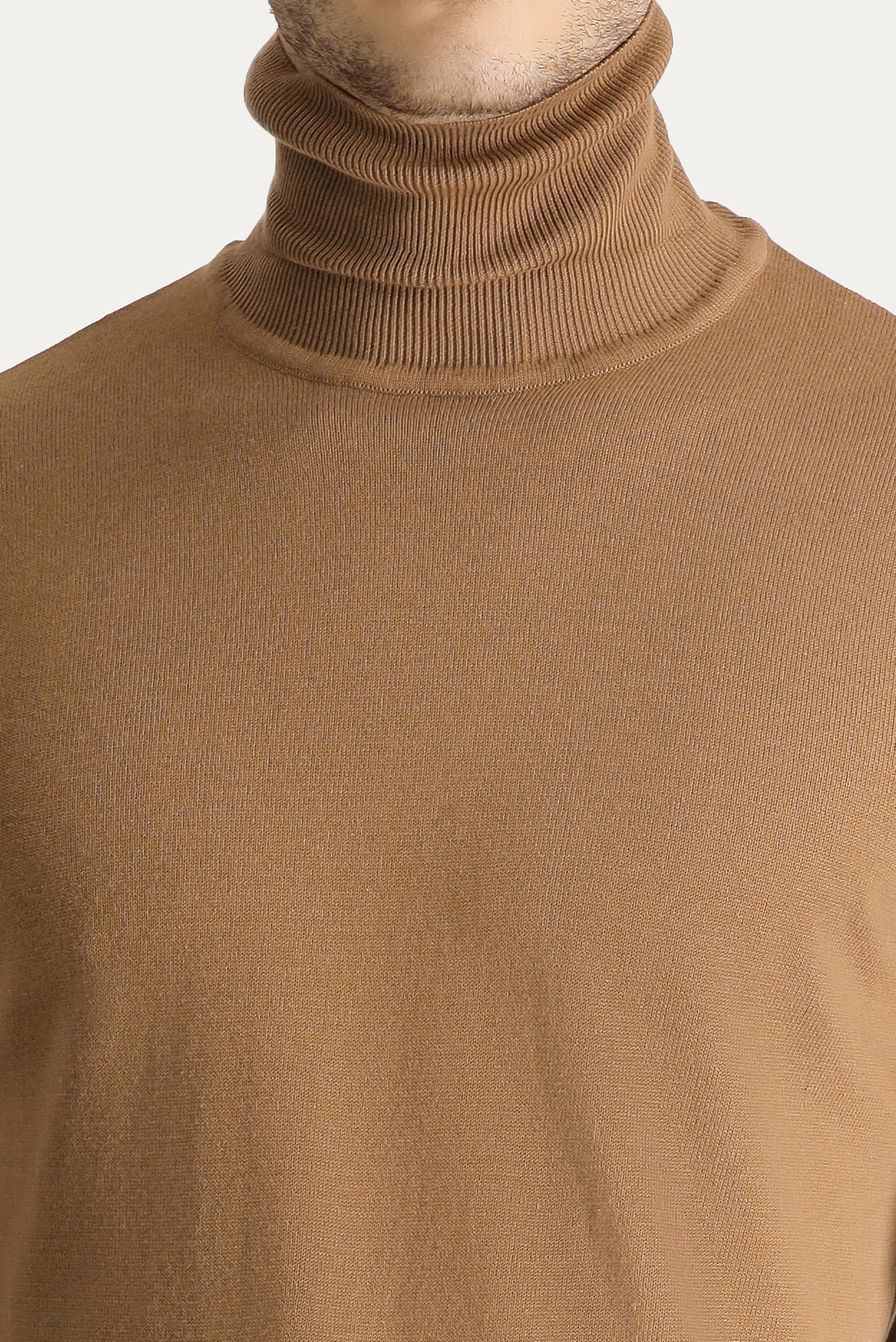 Camel Balıkçı Yaka Regular Fit Pamuklu Triko Kazak - Image 5