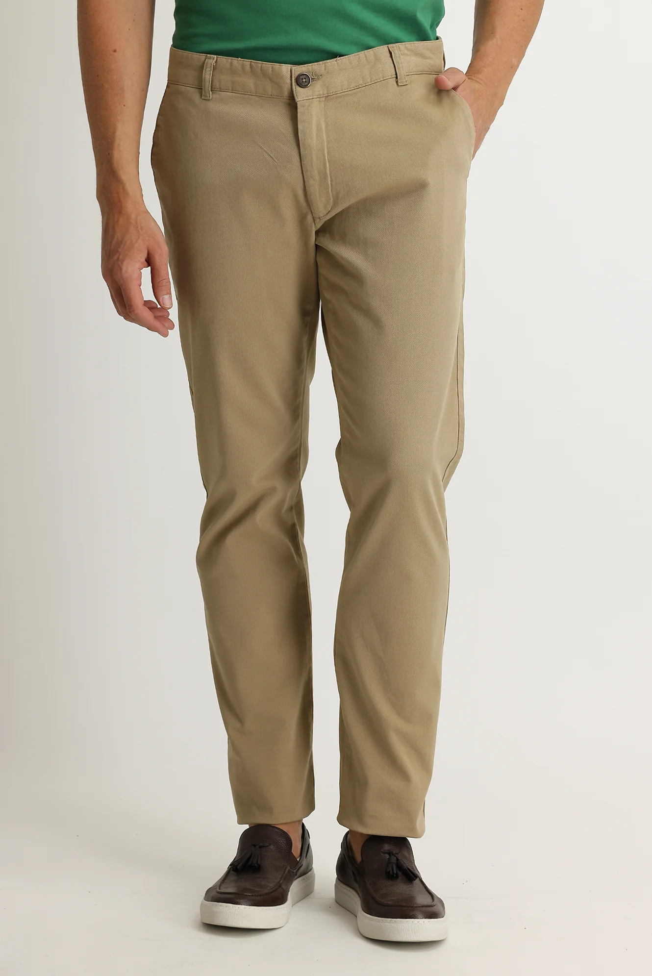 Camel Regular Fit Standart Kesim Likralı Kanvas / Chino Pantolon - Image 2