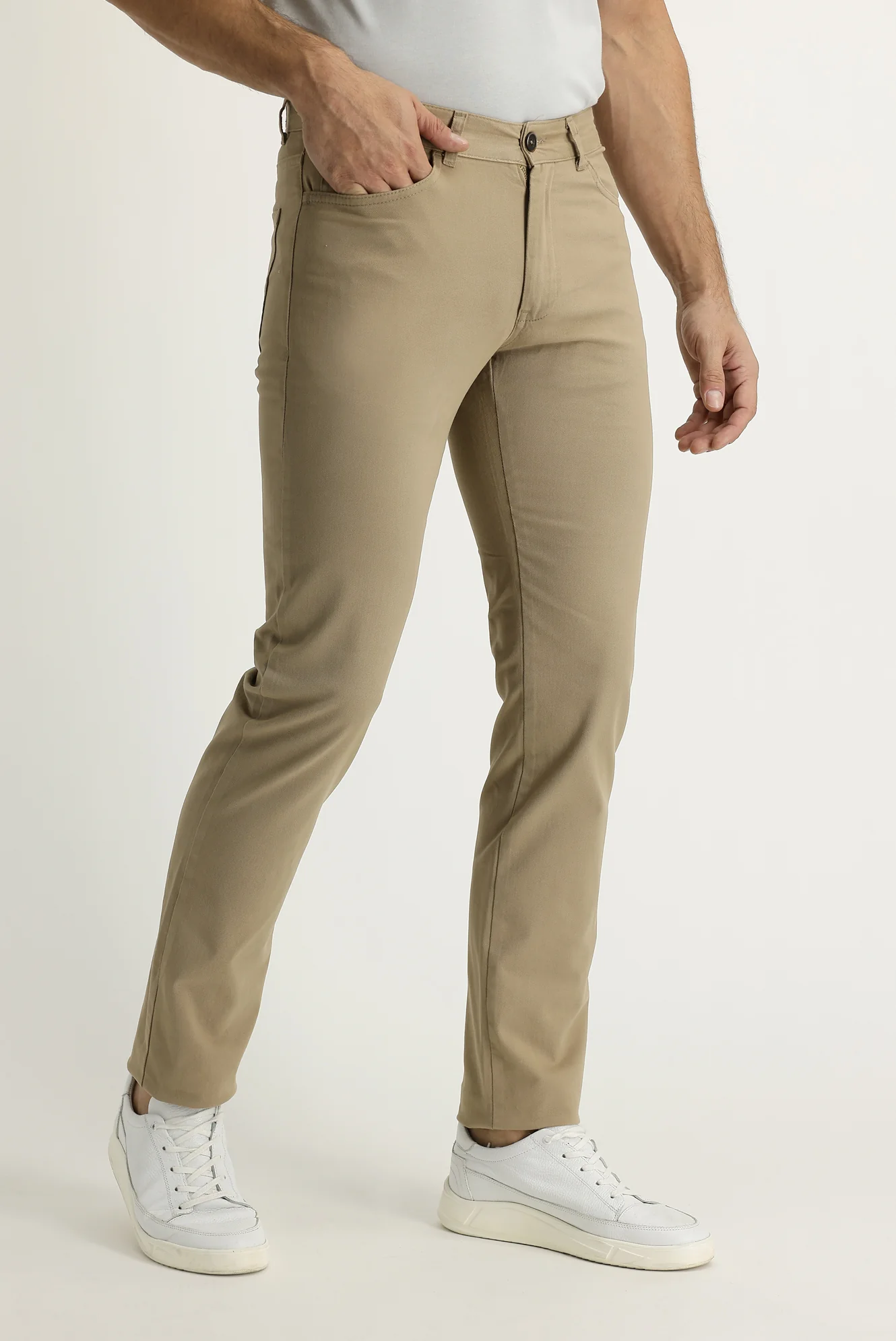 Camel Regular Fit Standart Kesim Likralı Kanvas / Chino Pantolon - Image 2