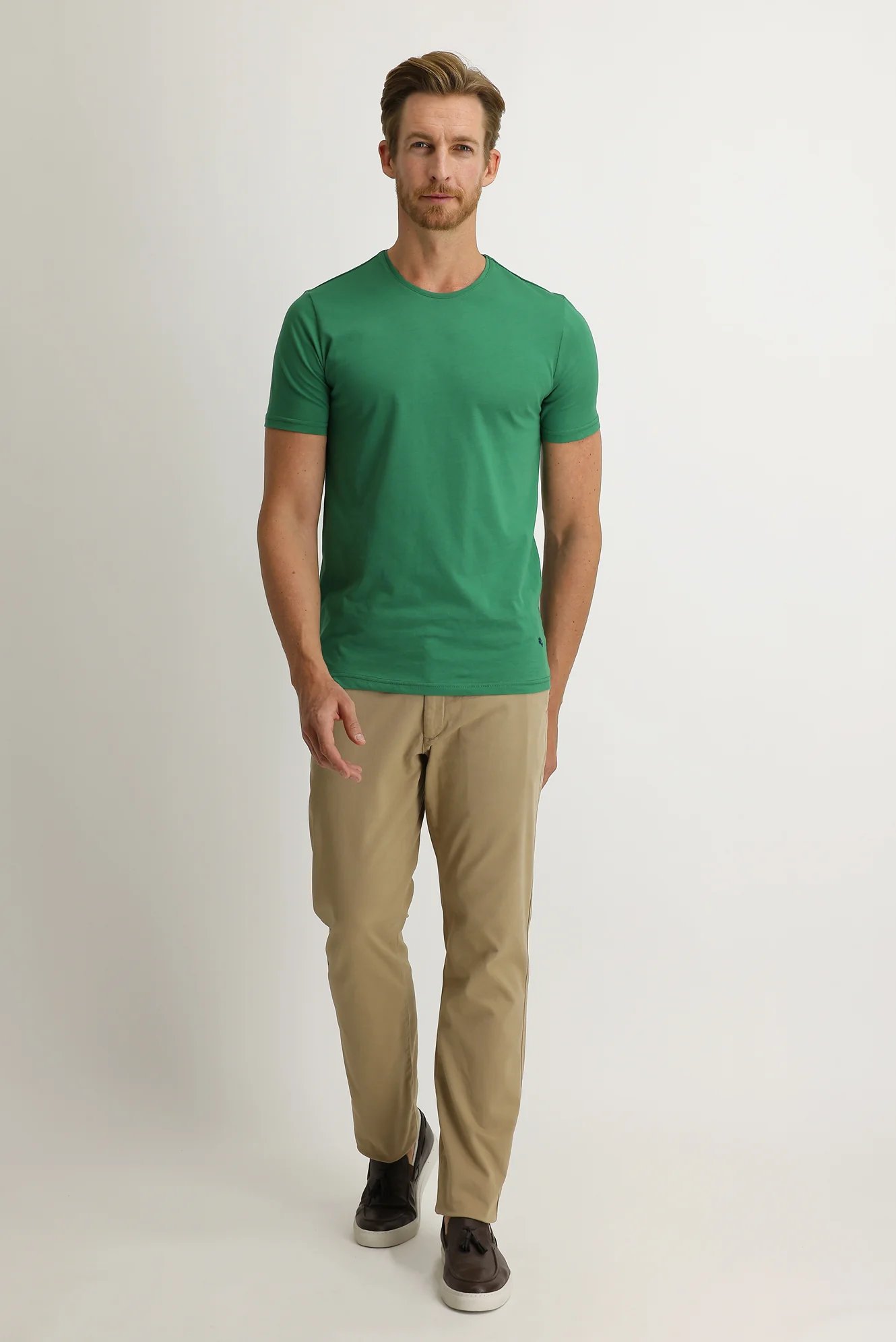 Camel Relaxed Fit Rahat Kesim Likralı Kanvas / Chino Pantolon