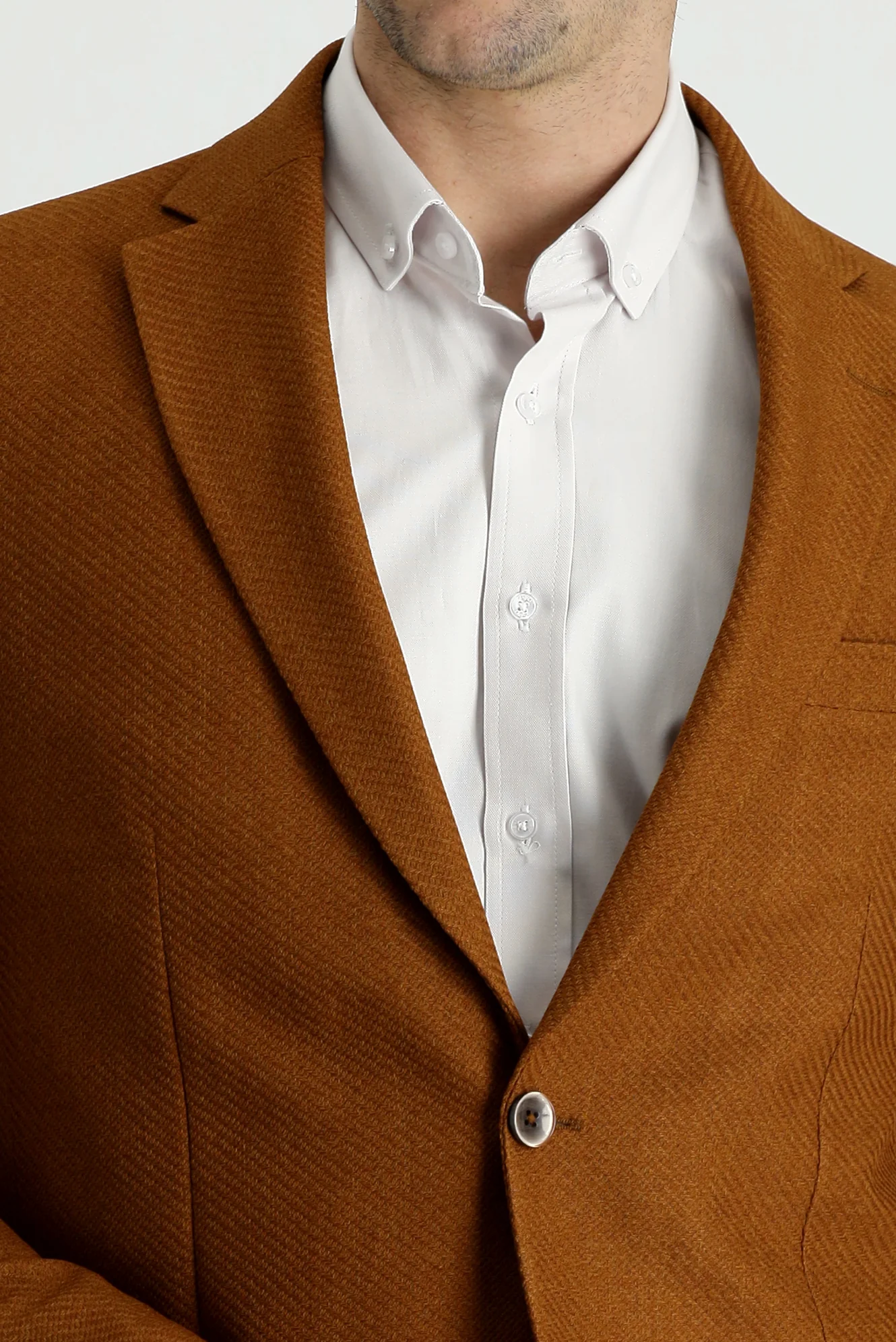 Camel 7 Drop Slim Fit Dar Kesim Desenli Spor Ceket - Image 4