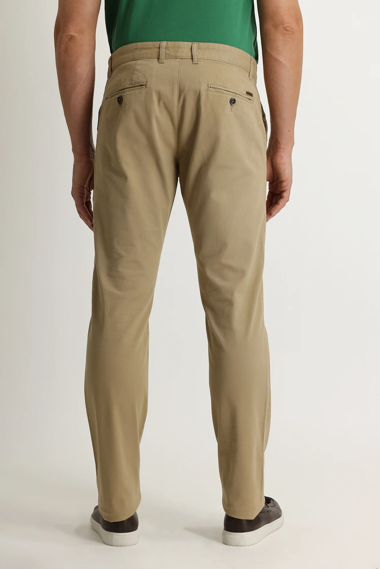 Camel Slim Fit Dar Kesim Likralı Kanvas / Chino Pantolon - Image 3