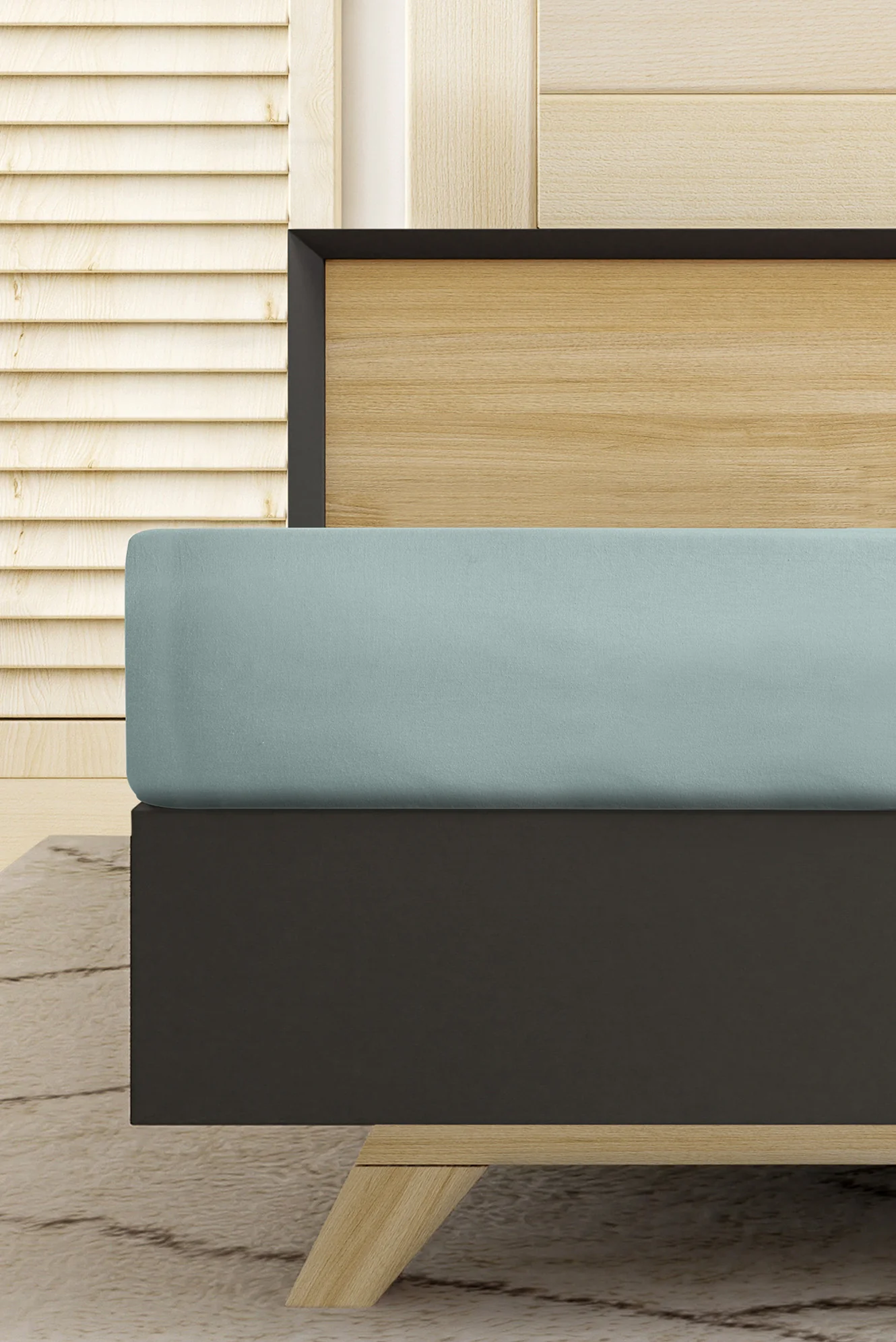Çimen Yeşili King Size Fitted / Lastikli Pamuk Çarşaf