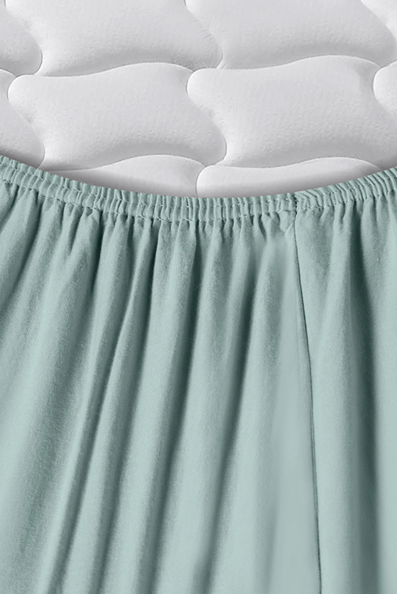 Çimen Yeşili King Size Fitted / Lastikli Pamuk Çarşaf - Image 2