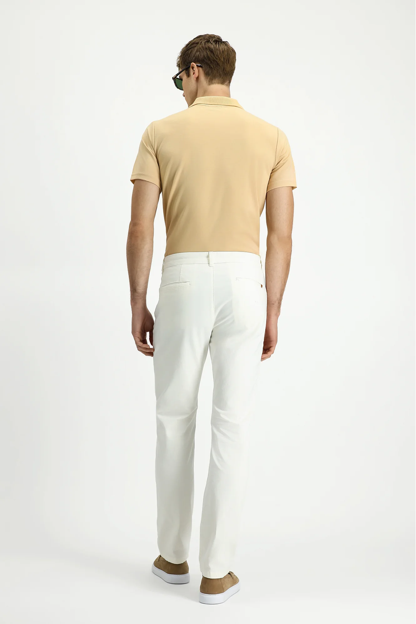 Ekru 6 Drop Regular Fit Standart Kesim Likralı Kanvas / Chino Pantolon - Image 4