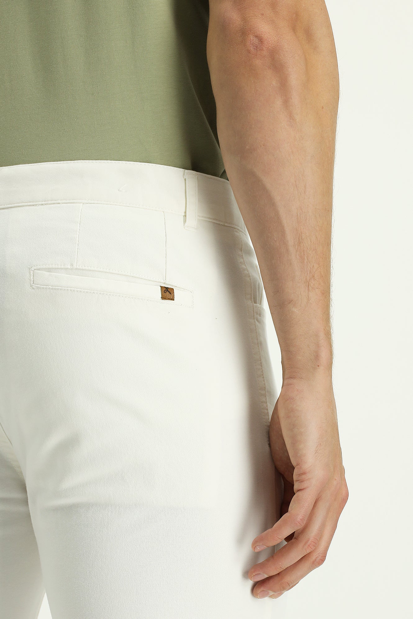 Ekru Relaxed Fit Rahat Kesim Likralı Yandan Cepli Kanvas / Chino Pantolon - Image 6
