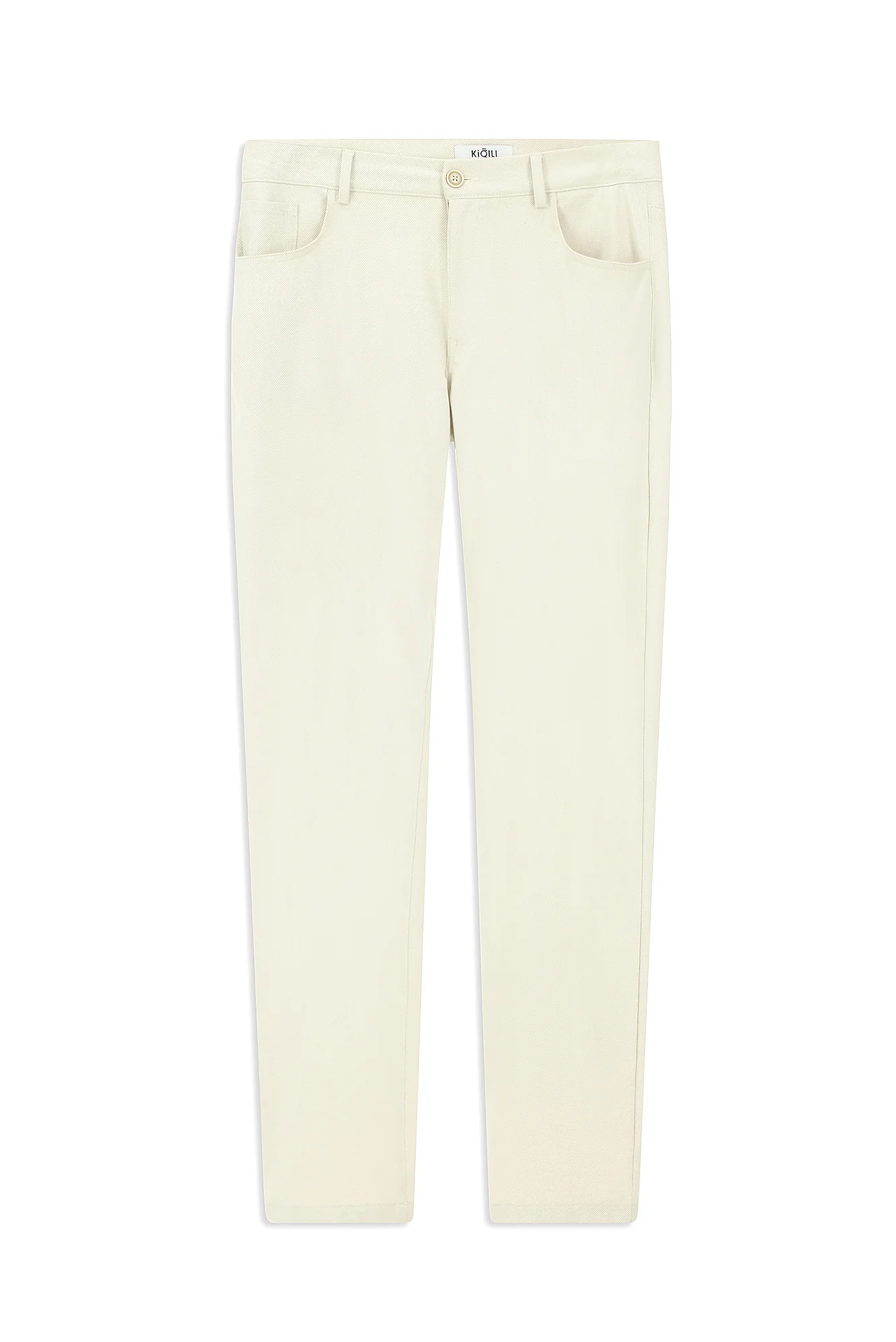 Ekru Slim Fit Dar Kesim Armürlü Klasik Pantolon - Image 6