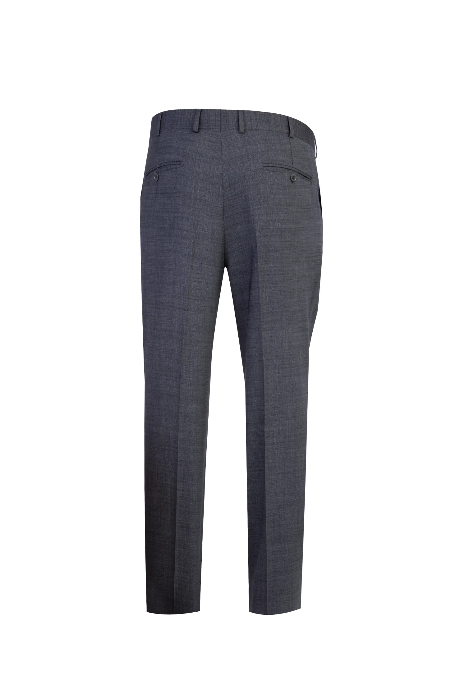 Füme Gri 4 Drop Relaxed Fit Rahat Kesim Klasik Desenli Kumaş Pantolon - Image 2