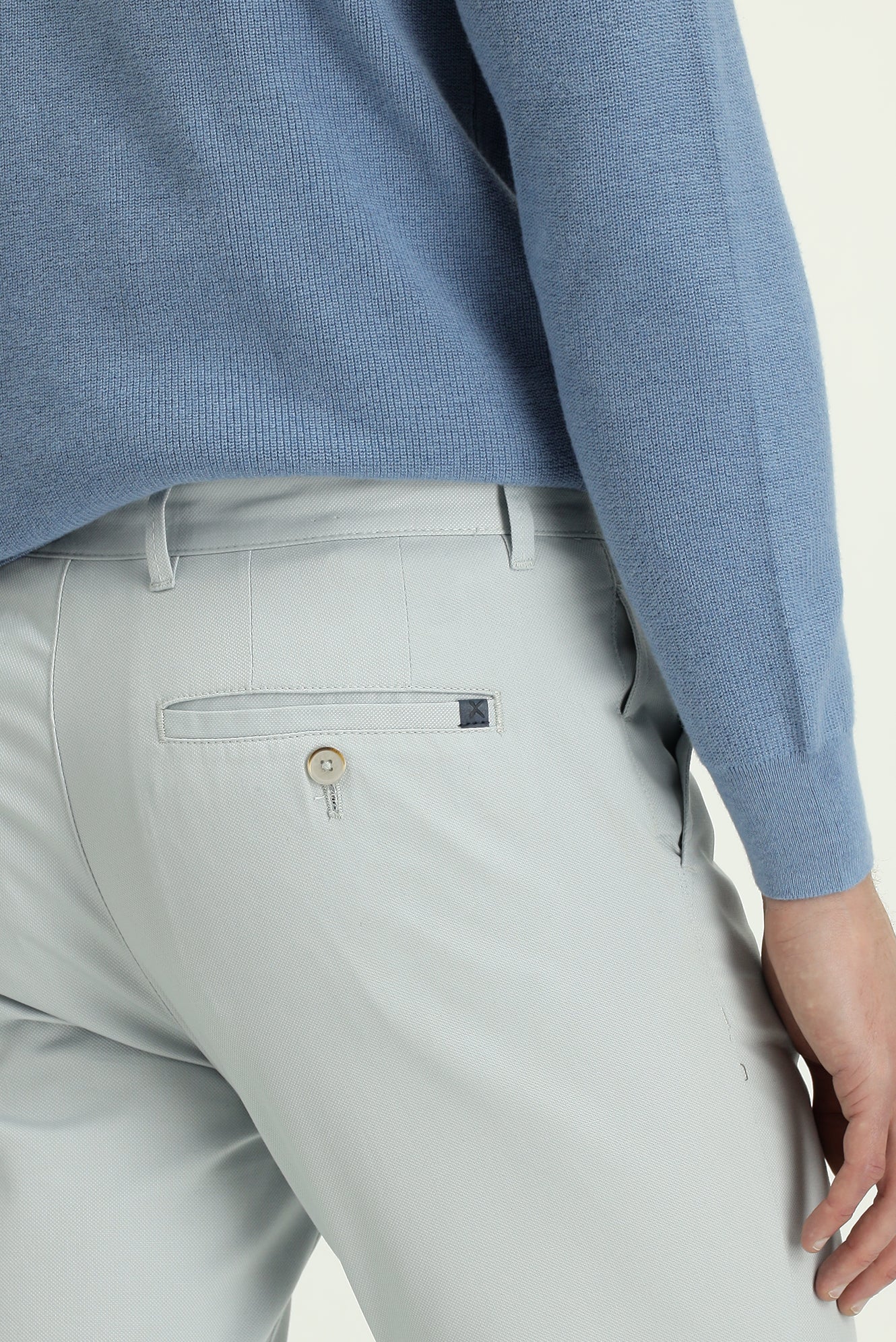 Gümüş Regular Fit Standart Kesim Likralı Kanvas / Chino Pantolon - Image 6