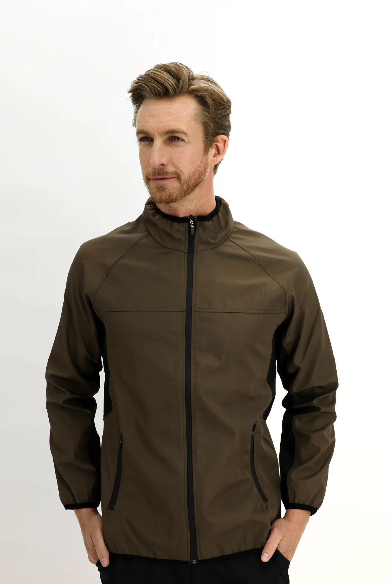 Haki Mevsimlik Outdoor Softshell Mont - Image 3