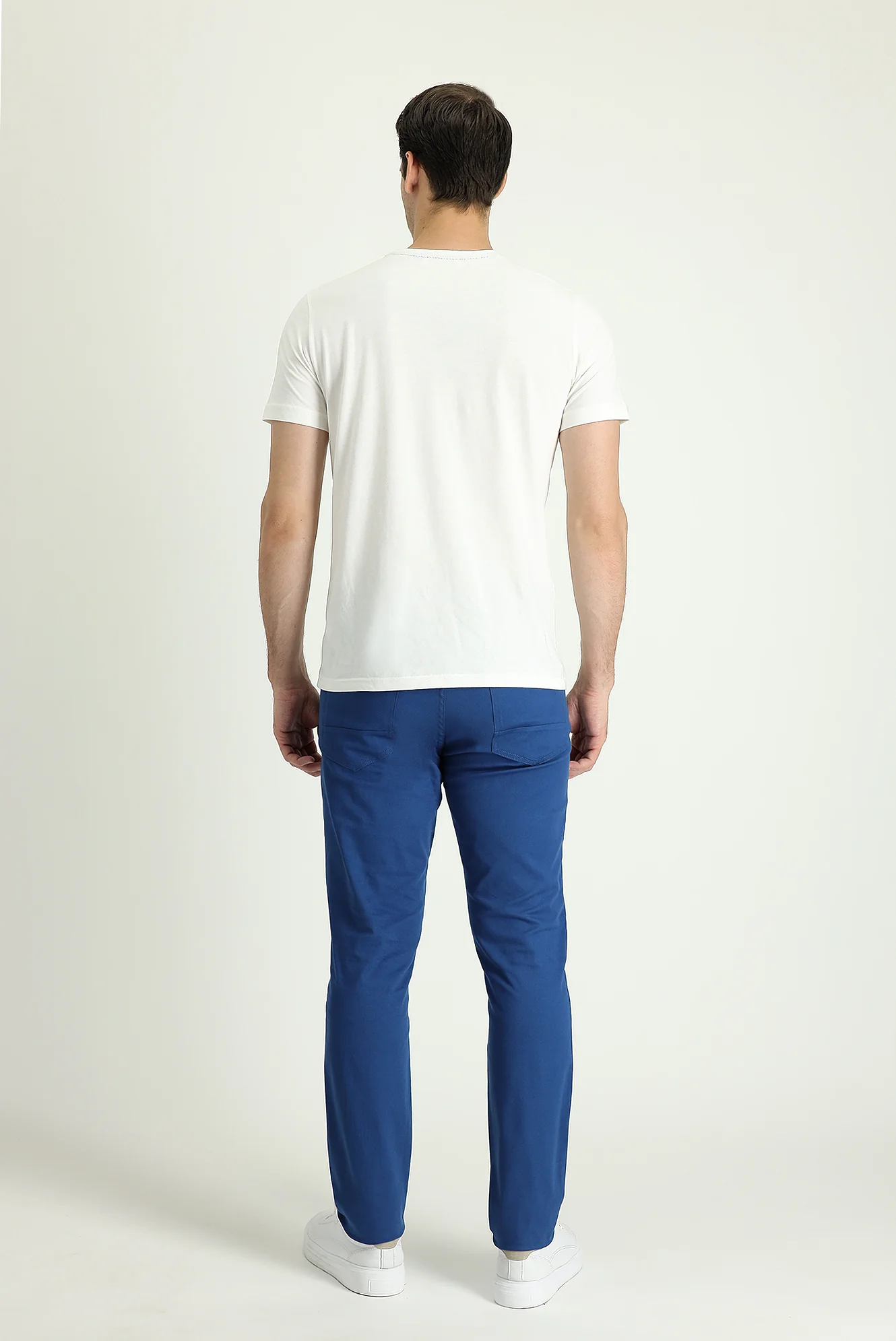 Havacı Mavi Regular Fit Standart Kesim Likralı Kanvas / Chino Pantolon - Image 3