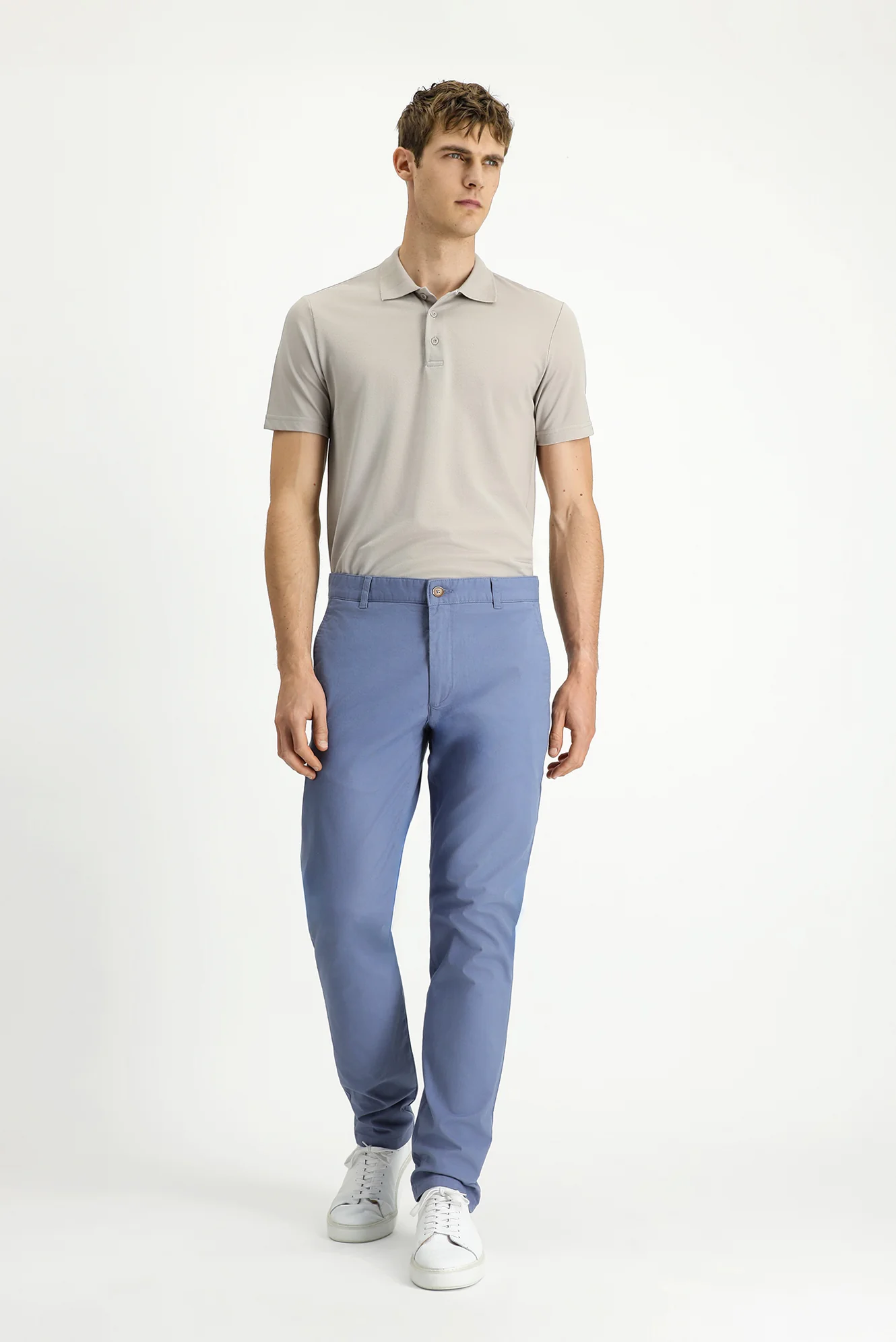 Havacı Mavi Regular Fit Standart Kesim Likralı Kanvas / Chino Pantolon - Image 3