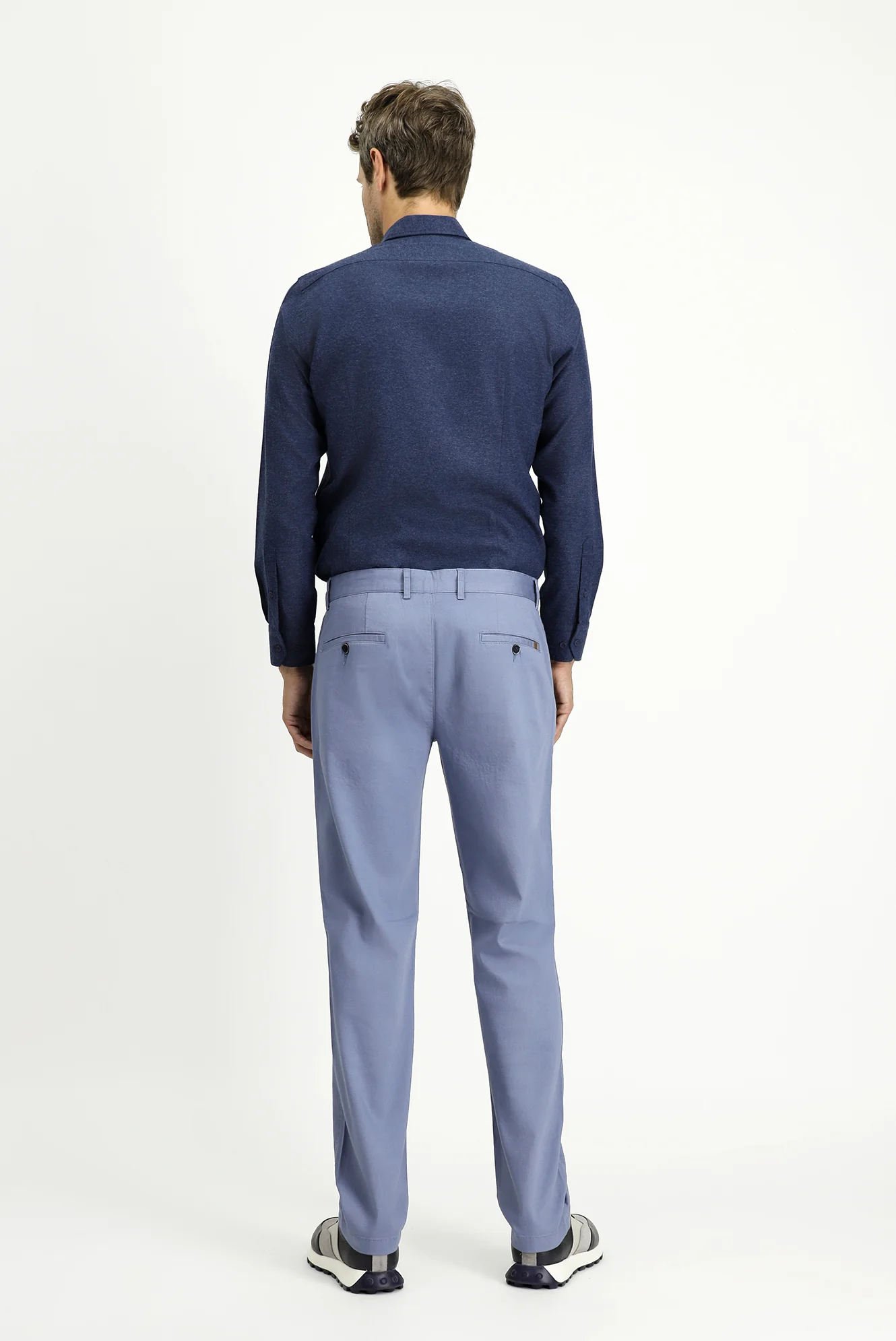 Havacı Mavi Relaxed Fit Rahat Kesim Likralı Kanvas / Chino Pantolon - Image 5