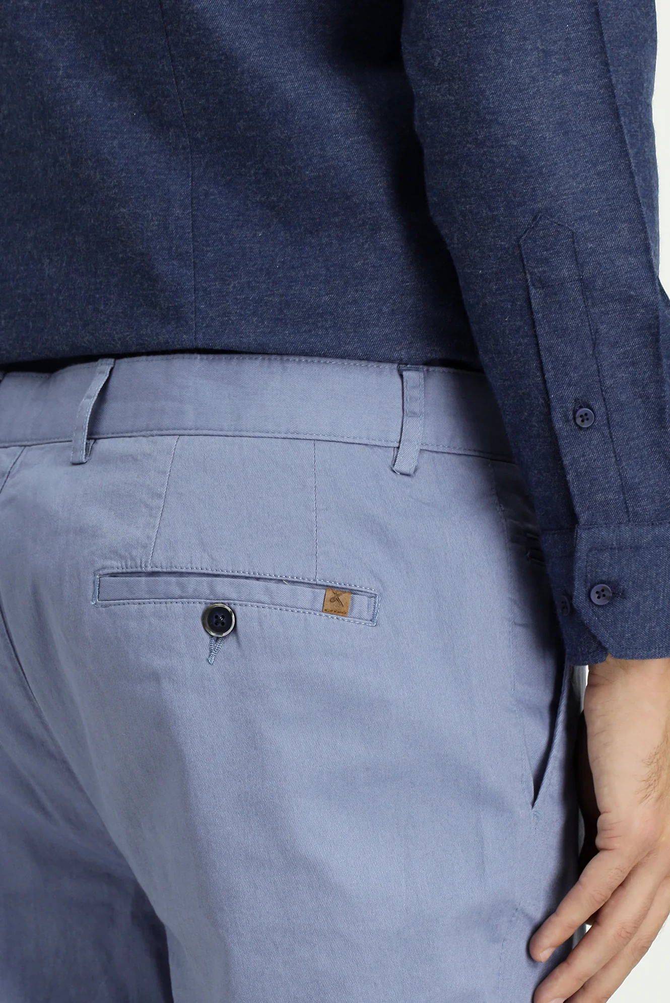Havacı Mavi Relaxed Fit Rahat Kesim Likralı Kanvas / Chino Pantolon - Image 6