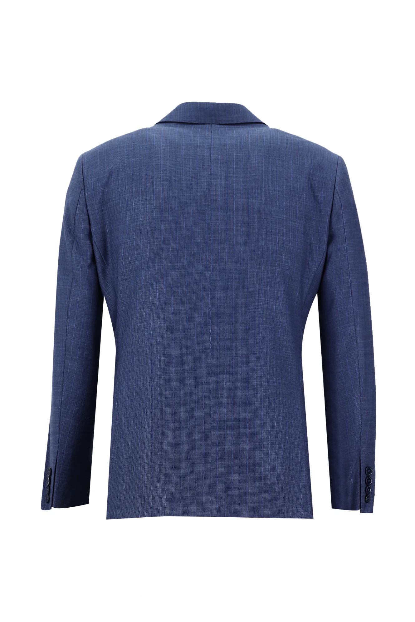 Havacı Mavi 7 Drop Slim Fit Dar Kesim Desenli Takım Elbise - Image 3