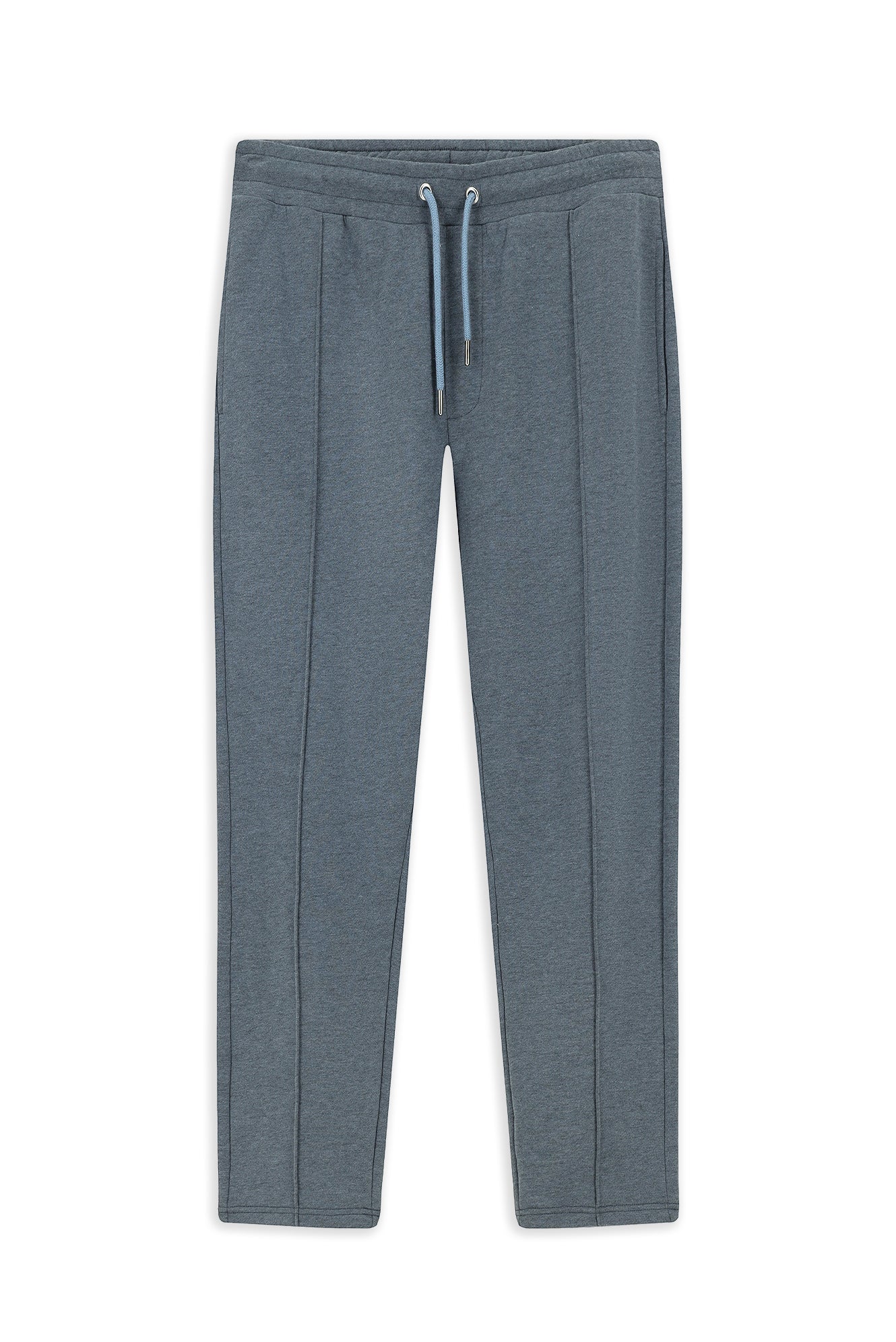 İndigo Melanj Beli Lastikli İpli Cepli Pamuklu Sweatpant / Eşofman Altı - Image 8
