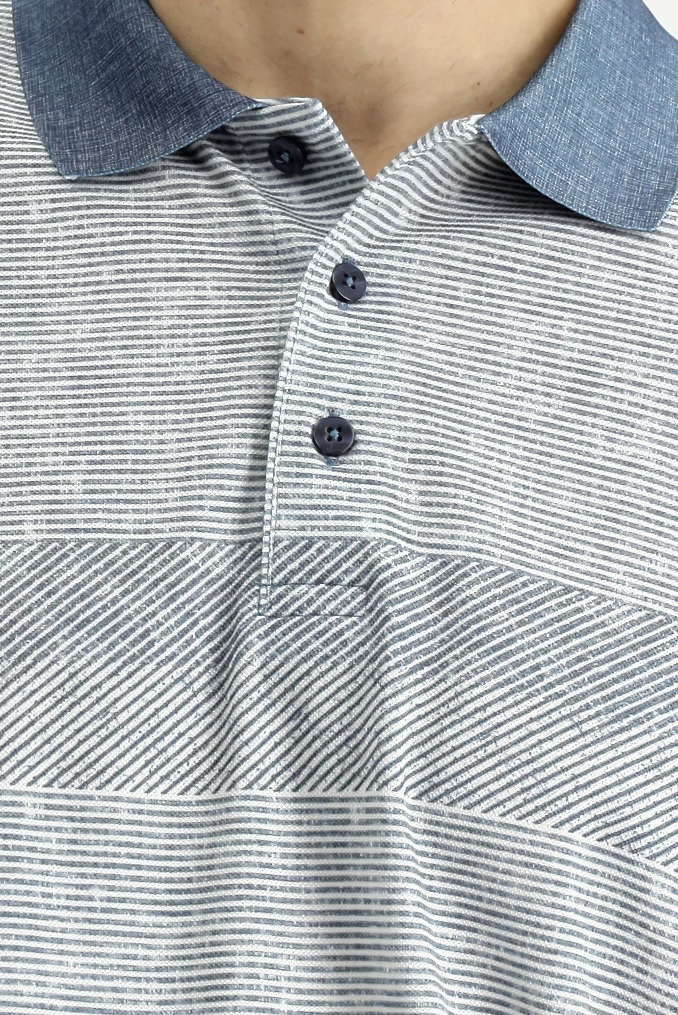 İndigo Regular Fit Desenli Likralı Polo Yaka Tişört - Image 5