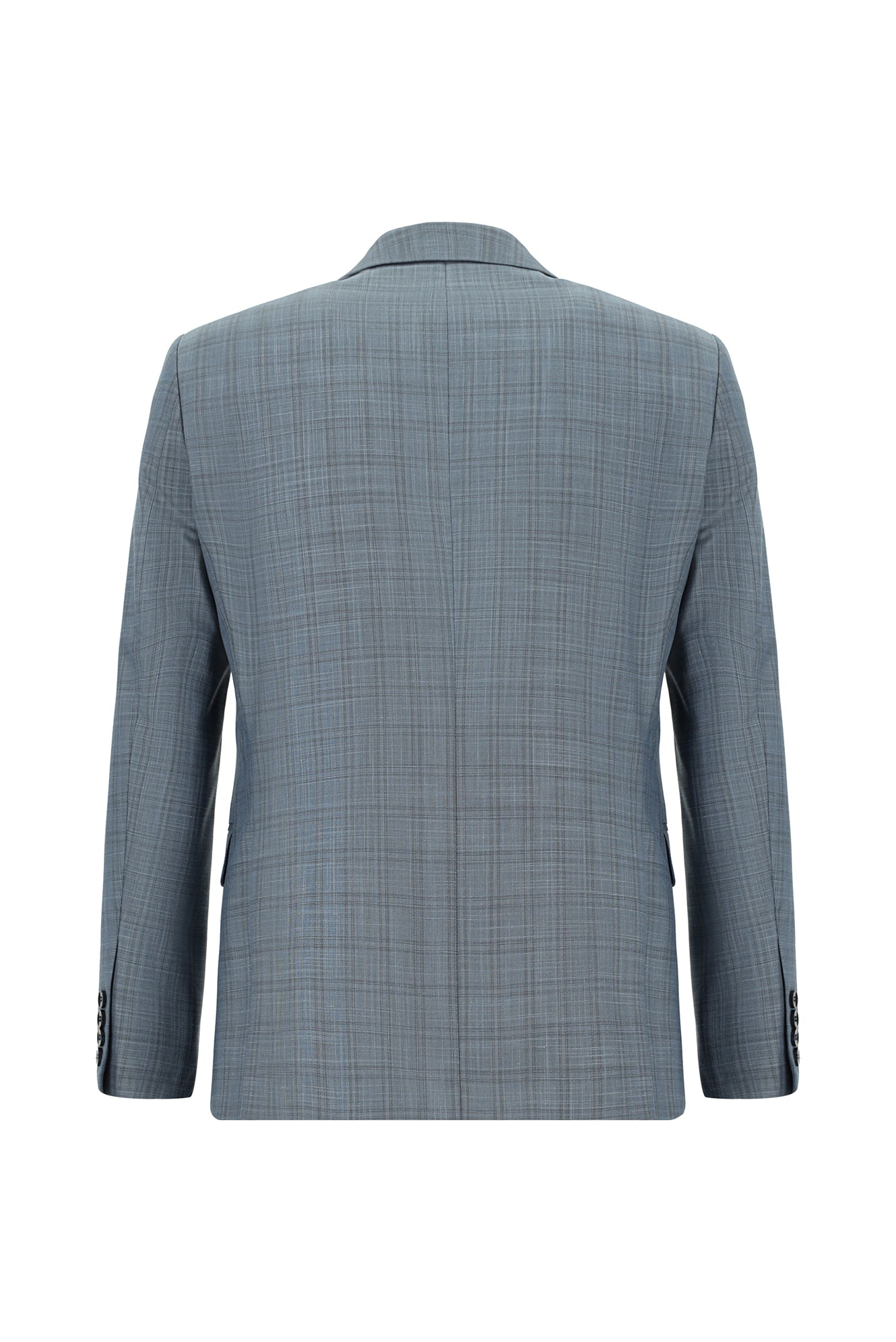 İndigo 6 Drop Regular Fit Standart Kesim Ekose Takım Elbise - Image 3