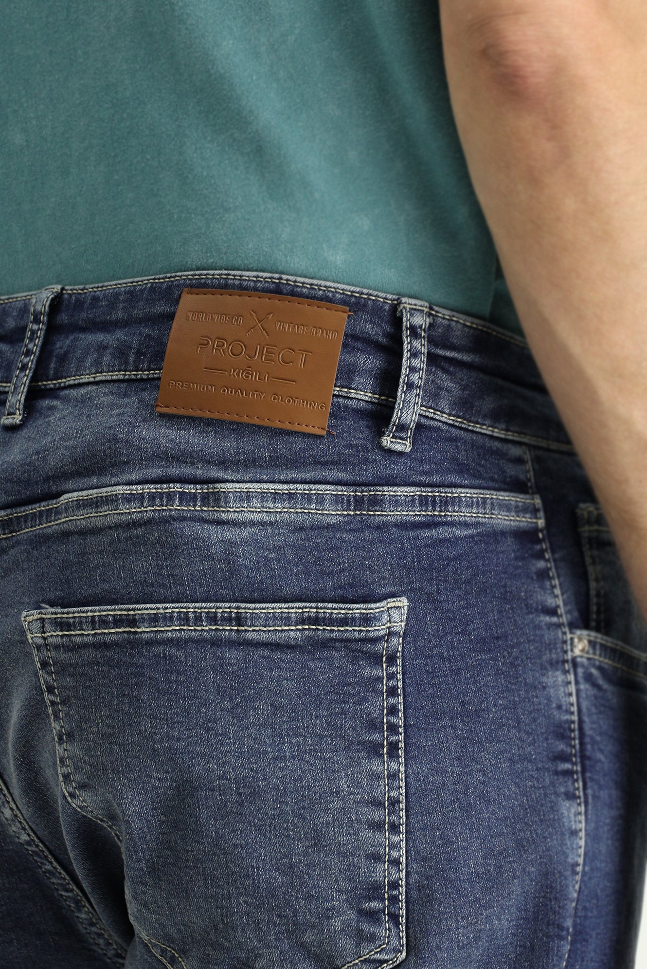 İndigo Regular Fit Standart Kesim Likralı Denim Pantolon - Image 6