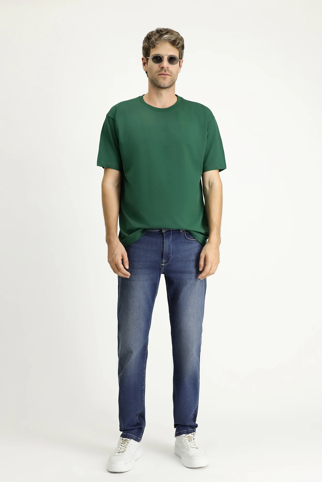İndigo Regular Fit Standart Kesim Likralı Denim Pantolon - Image 2