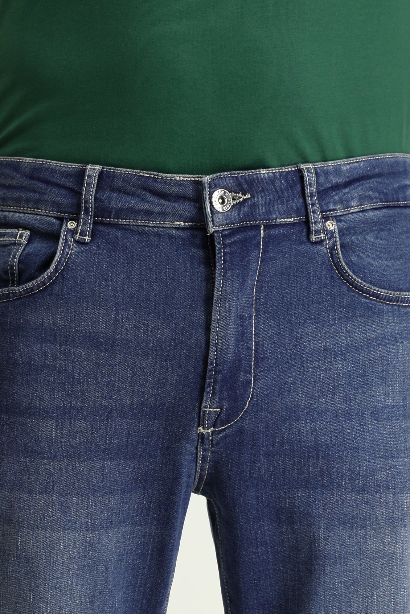 İndigo Regular Fit Standart Kesim Likralı Denim Pantolon - Image 6