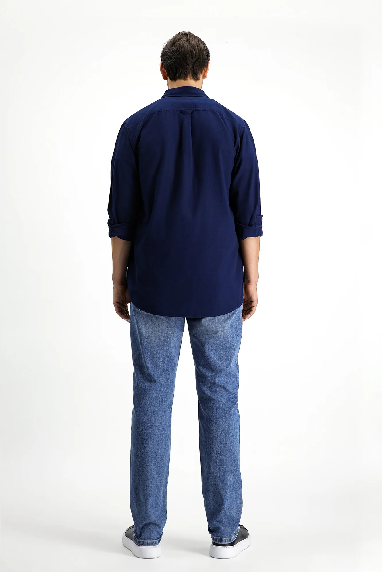 İndigo Regular Fit Standart Kesim Likralı Denim Pantolon - Image 4