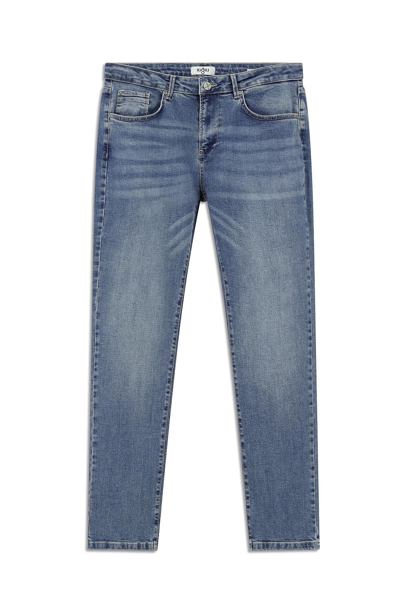 İndigo Regular Fit Standart Kesim Likralı Denim Pantolon - Image 7
