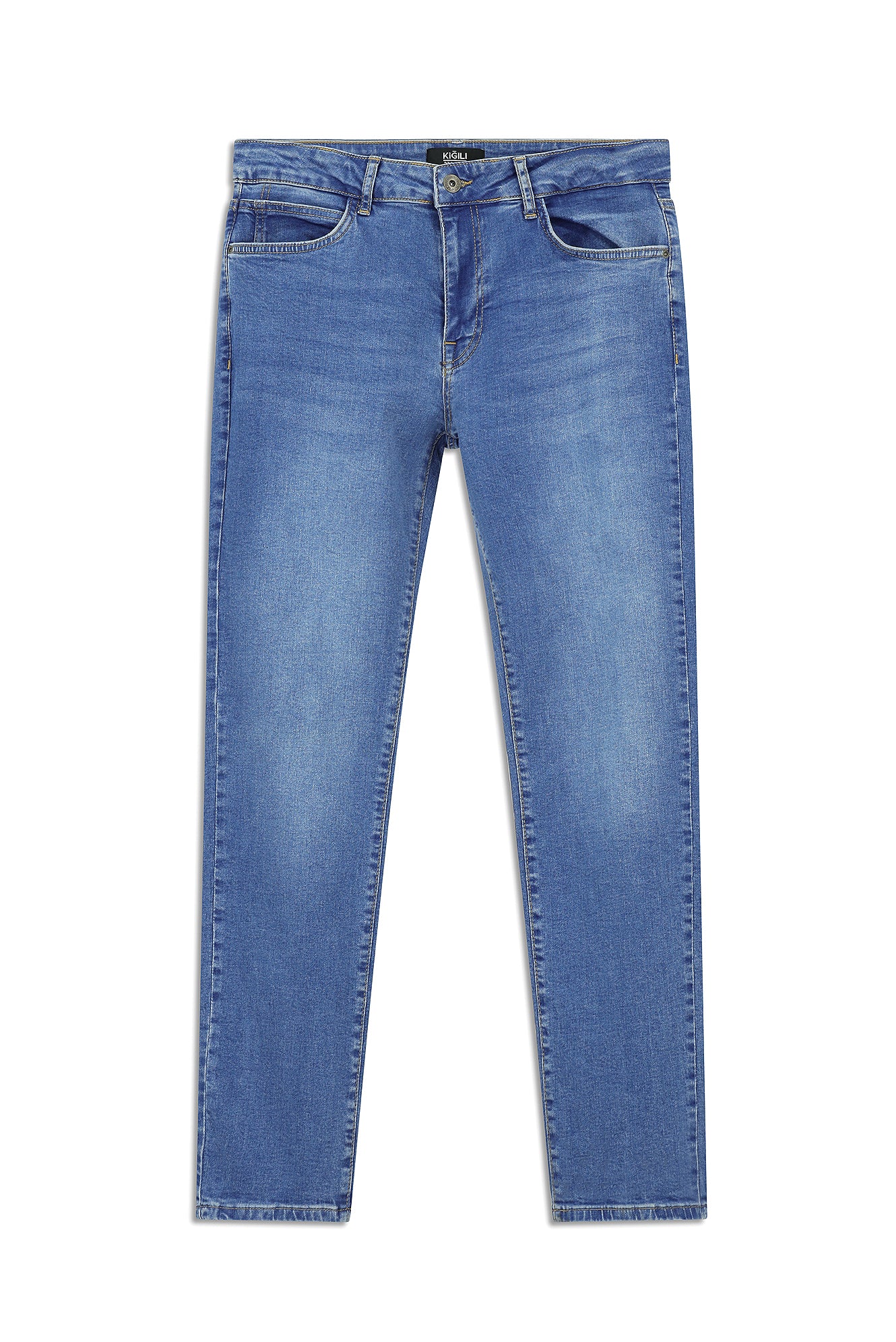 İndigo 6 Drop Regular Fit Standart Kesim Likralı Denim Pantolon - Image 6