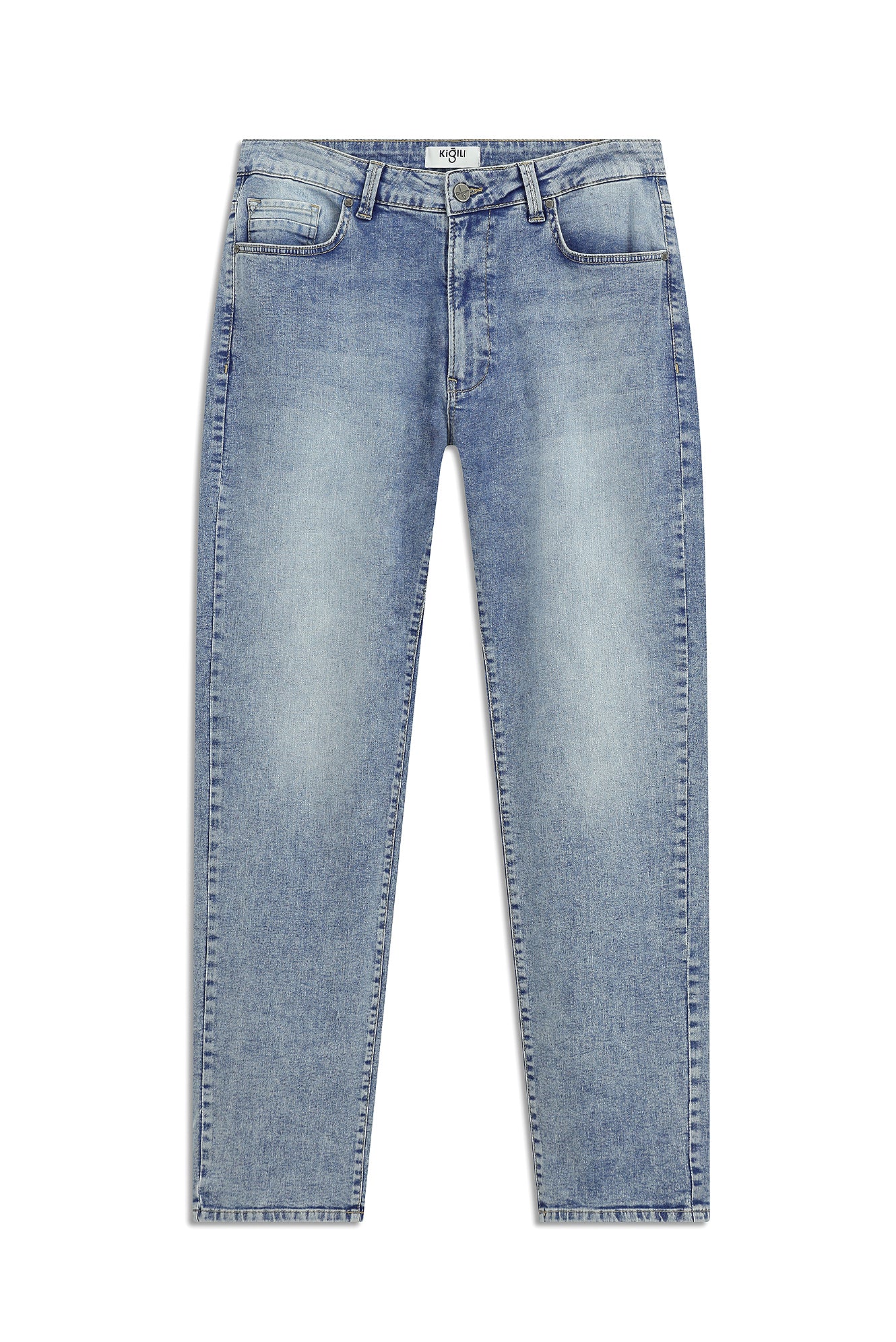 İndigo Regular Fit Standart Kesim Pamuklu Likralı Esnek 4 Mevsim Denim Pantolon - Image 7