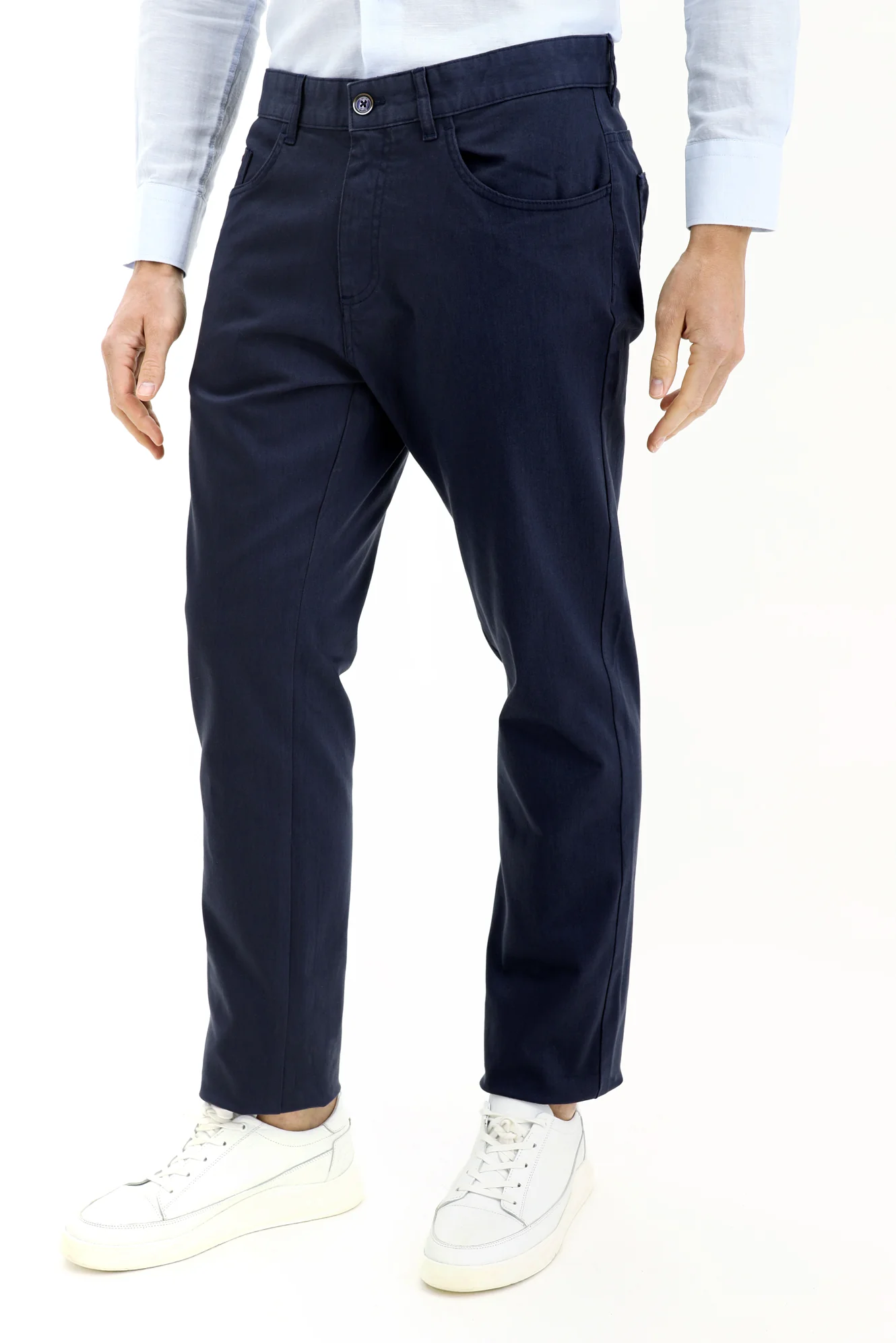 İndigo Regular Fit Standart Kesim Likralı Kanvas / Chino Pantolon - Image 2