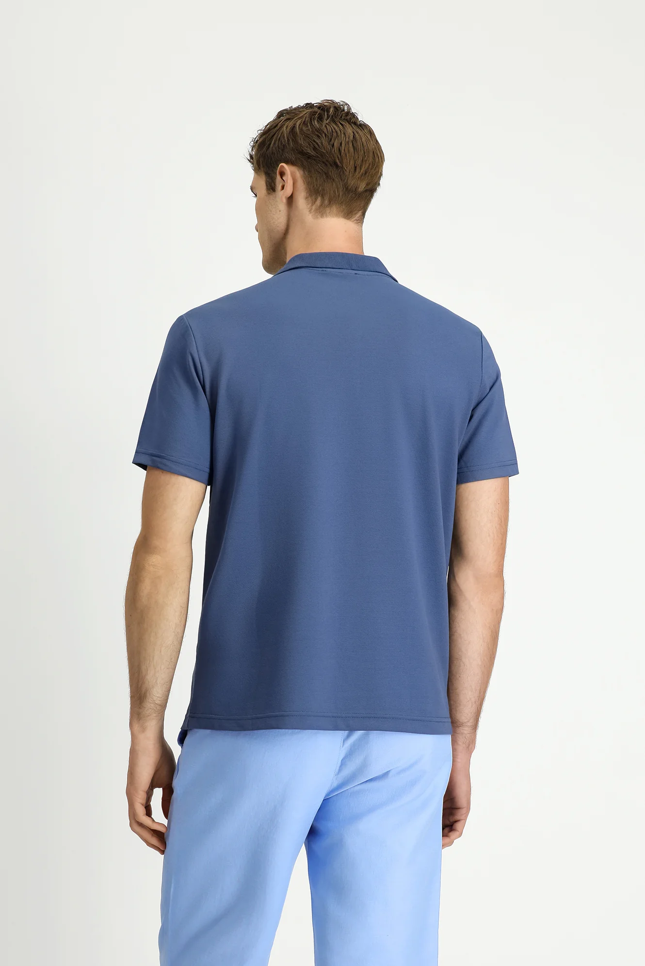 İndigo Regular Fit Pamuklu Nakışlı Cepli Polo Yaka Tişört - Image 4