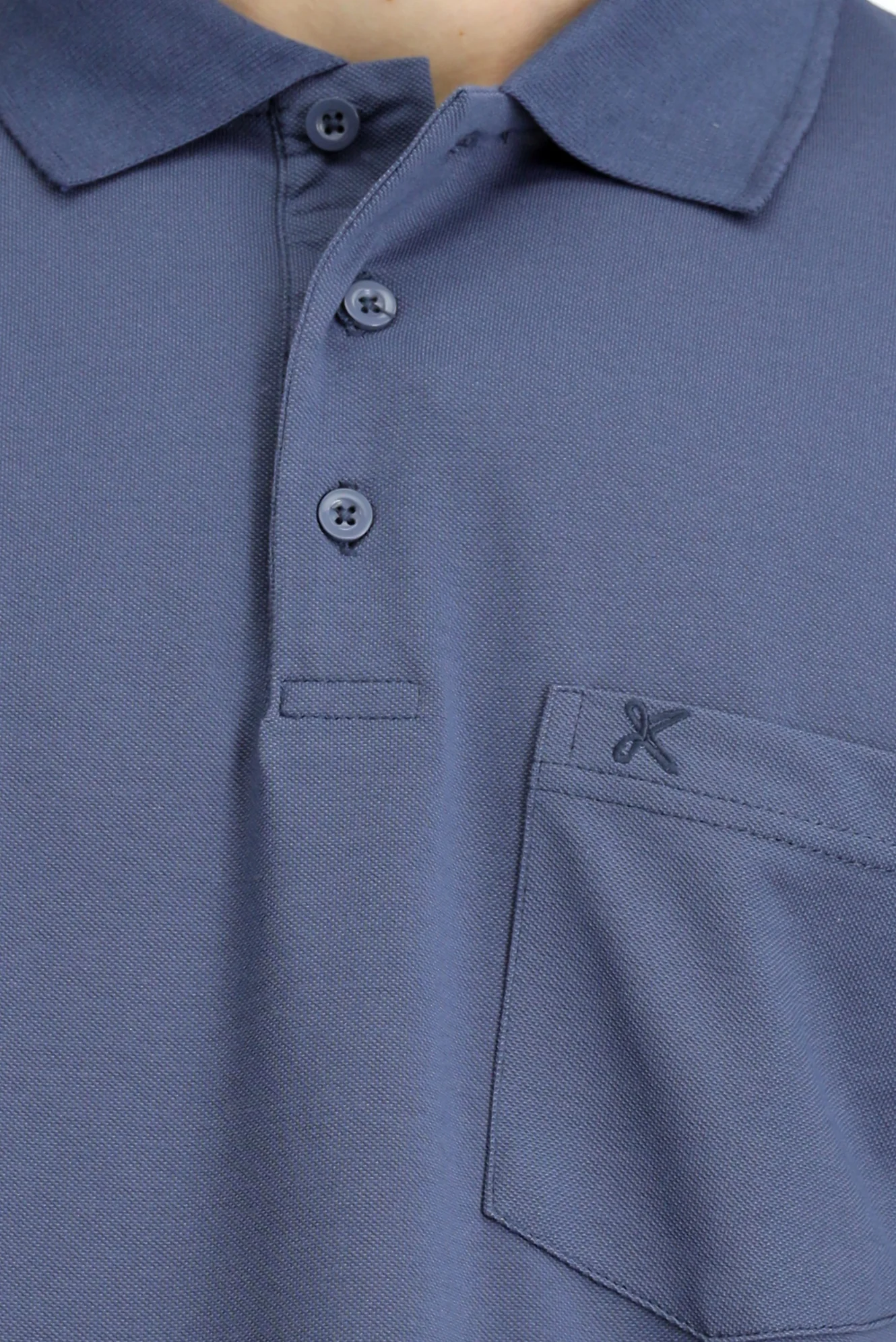 İndigo Regular Fit Pamuklu Nakışlı Cepli Polo Yaka Tişört - Image 5