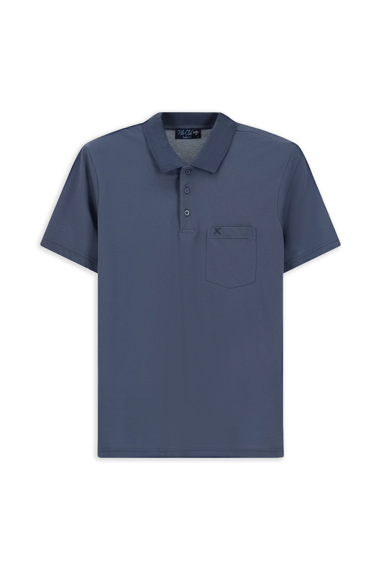 İndigo Regular Fit Pamuklu Nakışlı Cepli Polo Yaka Tişört - Image 7