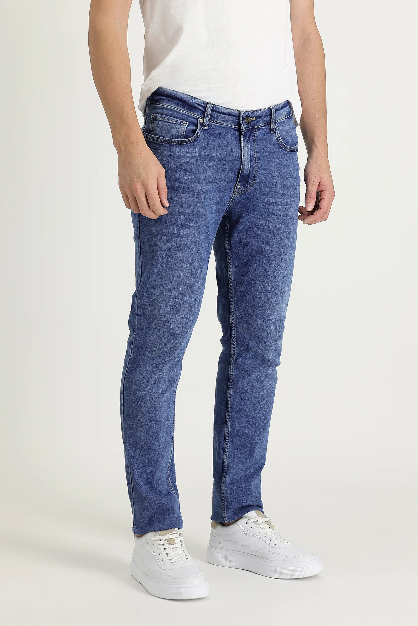 İndigo Slim Fit Dar Kesim Likralı Denim Pantolon - Image 4