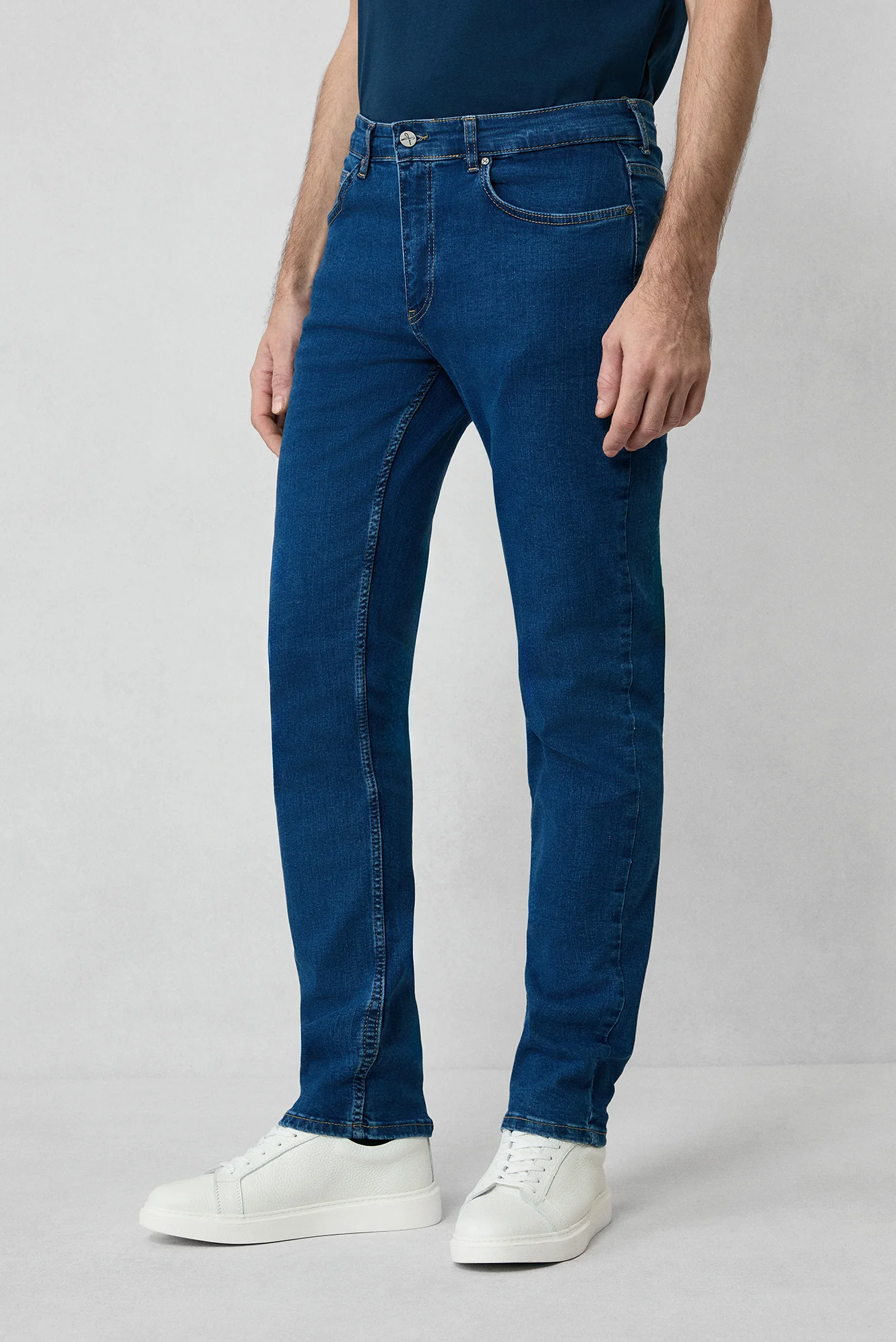 İndigo Slim Fit Dar Kesim Pamuklu Likralı Esnek 4 Mevsim Denim Pantolon - Image 3
