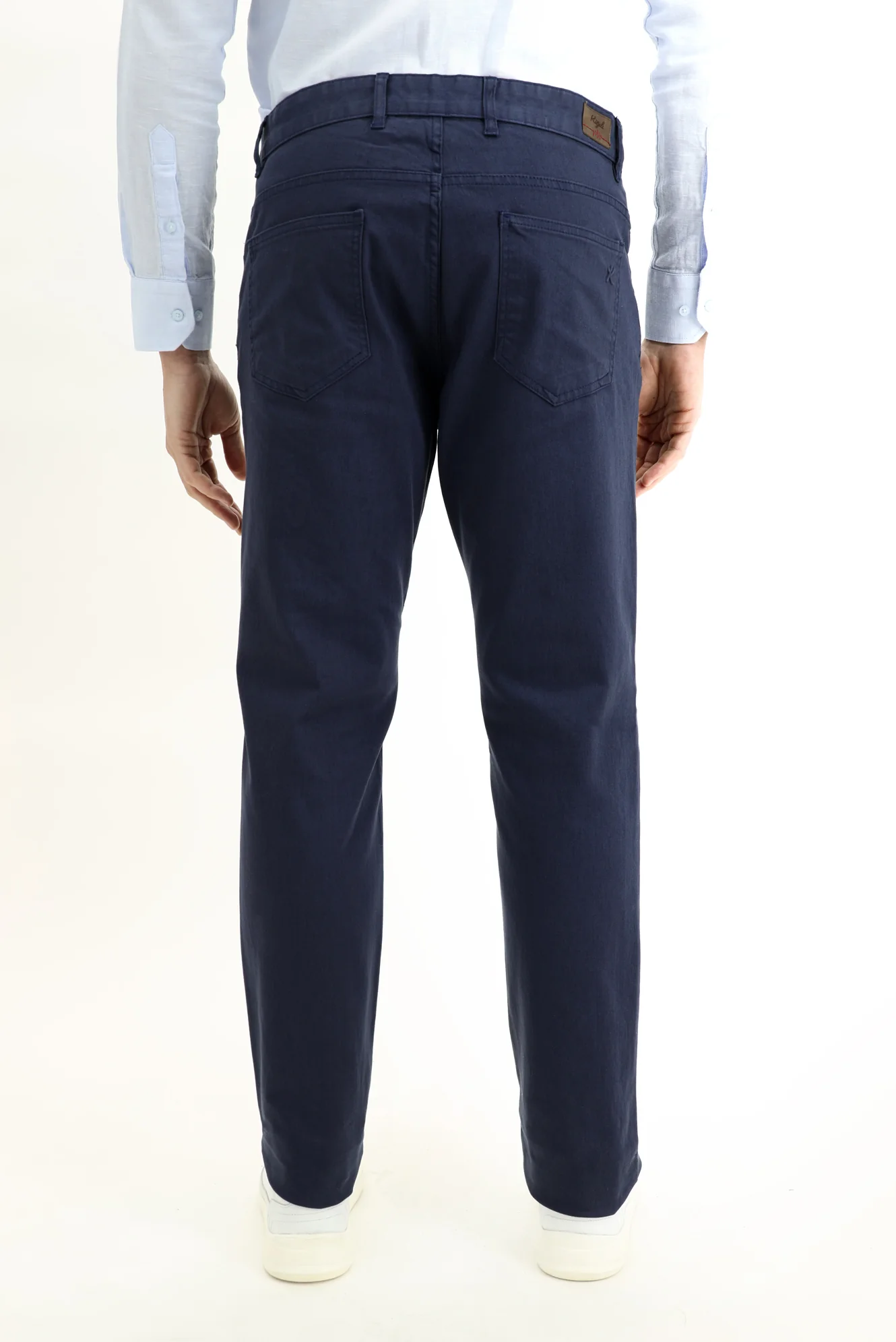 İndigo Slim Fit Dar Kesim Likralı Kanvas / Chino Pantolon - Image 3