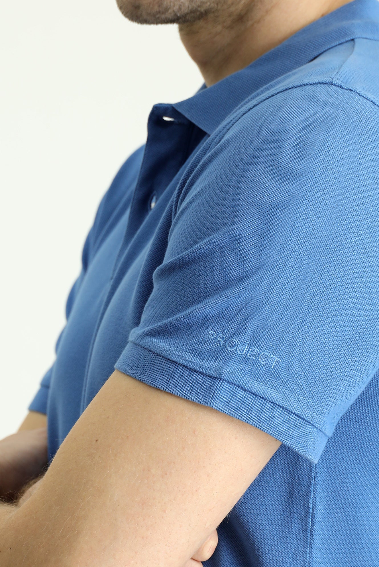İndigo Slim Fit Dar Kesim Nakışlı Pamuk Polo Yaka Tişört - Image 5
