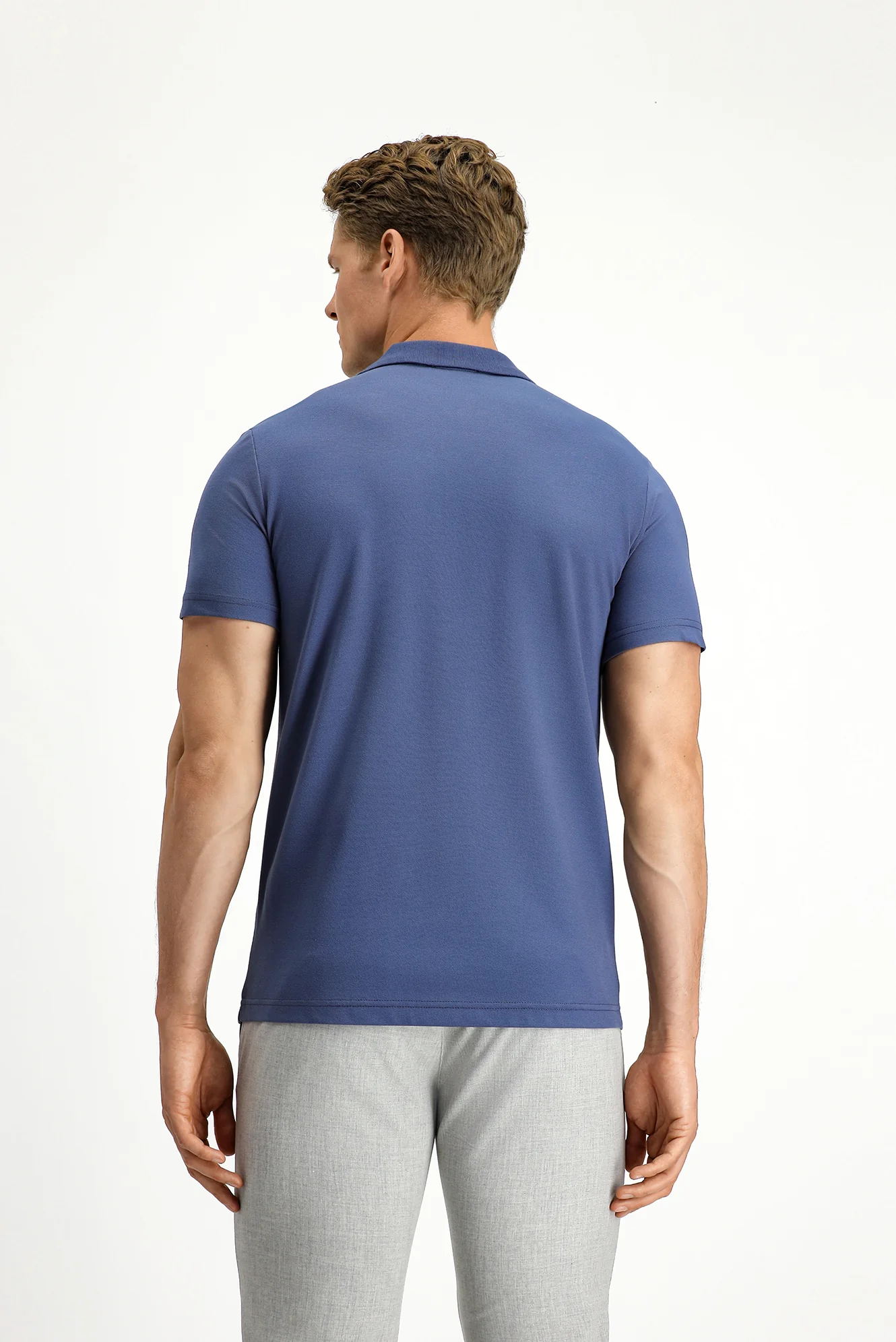 İndigo Slim Fit Dar Kesim Nakışlı Pamuklu Polo Yaka Tişört - Image 4