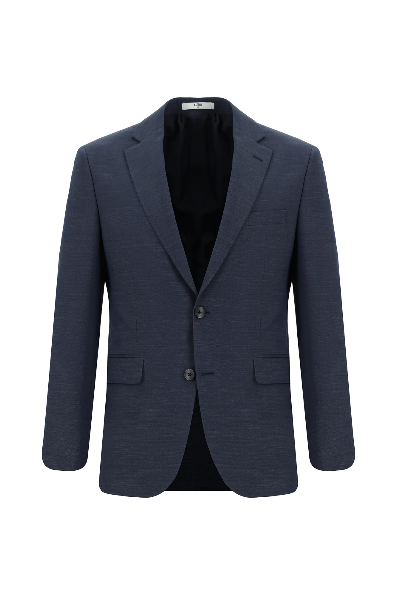 İndigo 7 Drop Slim Fit Dar Kesim Yünlü Desenli Takım Elbise - Image 2