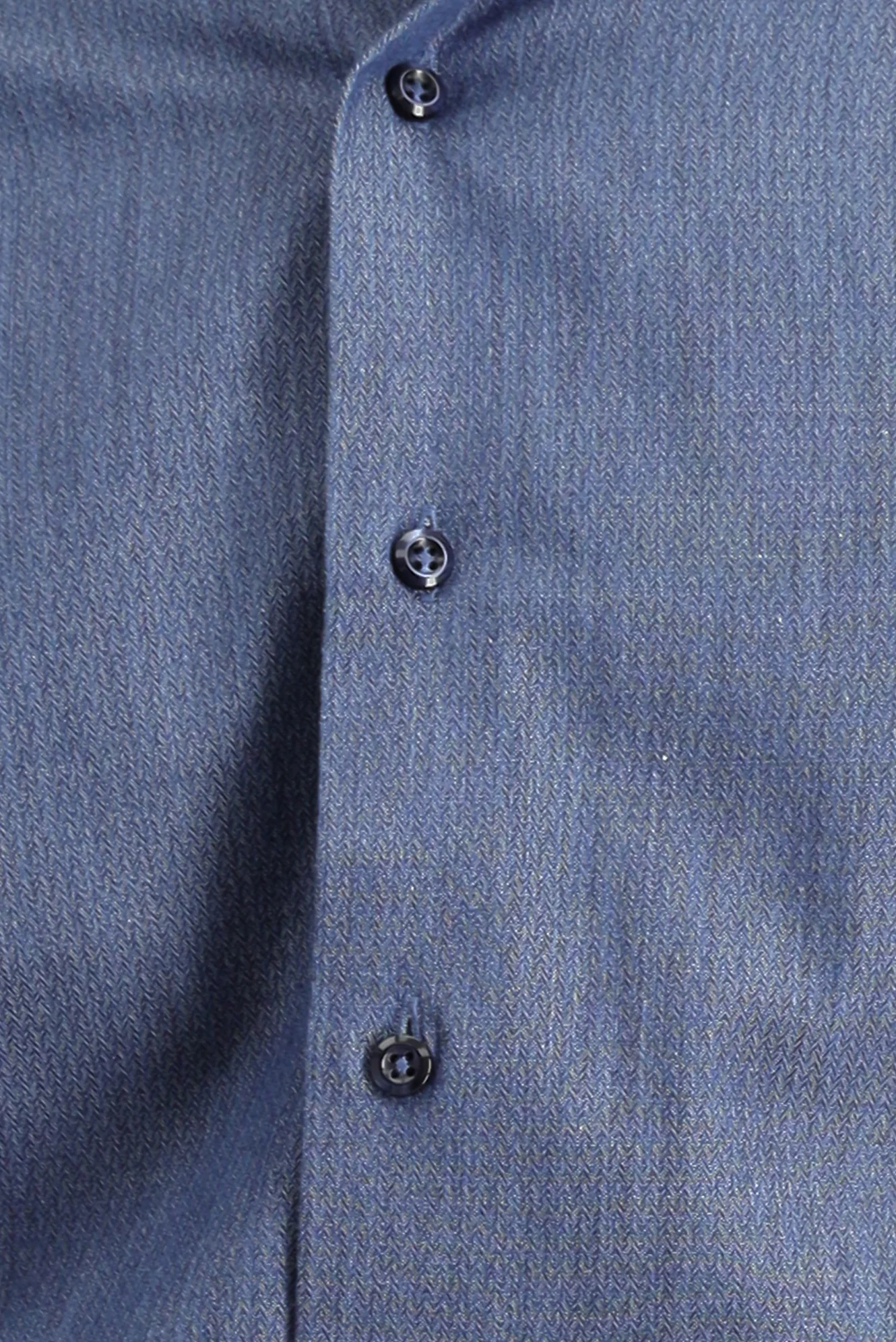 İndigo Uzun Kol Slim Fit Dar Kesim Spor Desenli Pamuk Denim Gömlek - Image 6