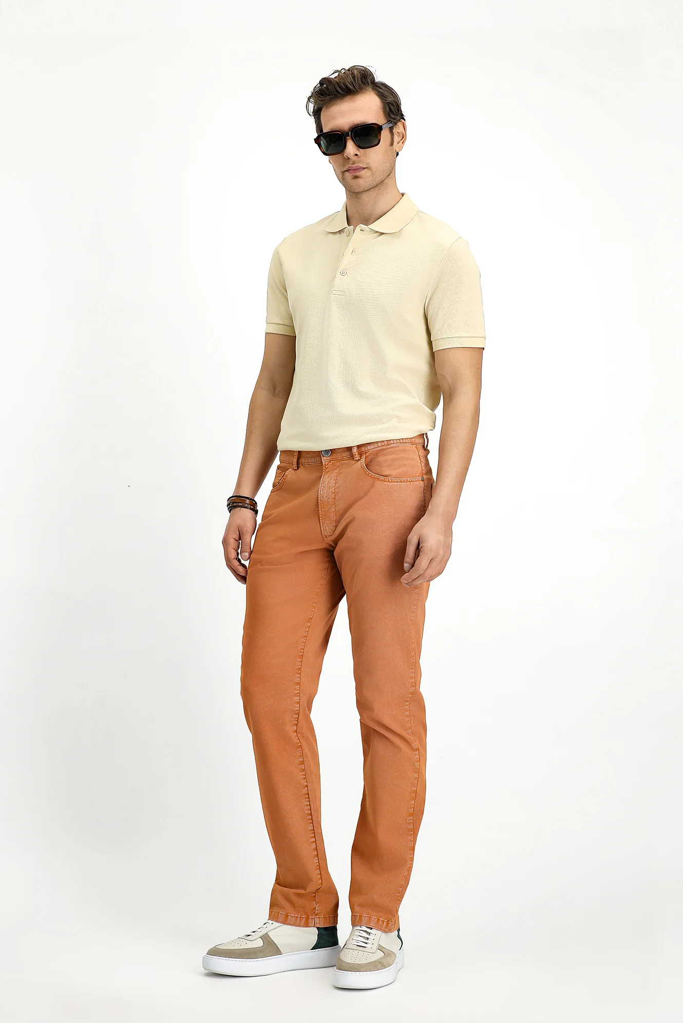 Kiremit Regular Fit Standart Kesim Likralı Kanvas / Chino Pantolon - Image 2
