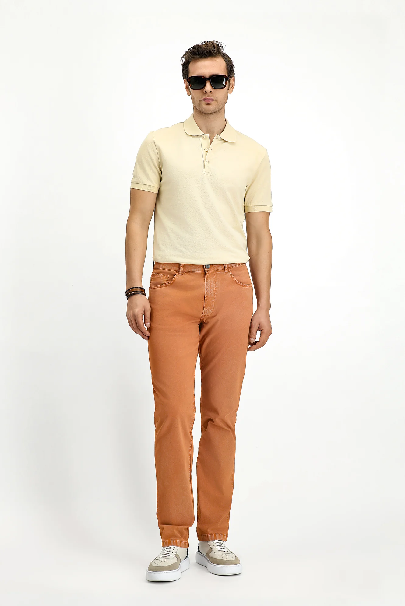 Kiremit Regular Fit Standart Kesim Likralı Kanvas / Chino Pantolon - Image 3