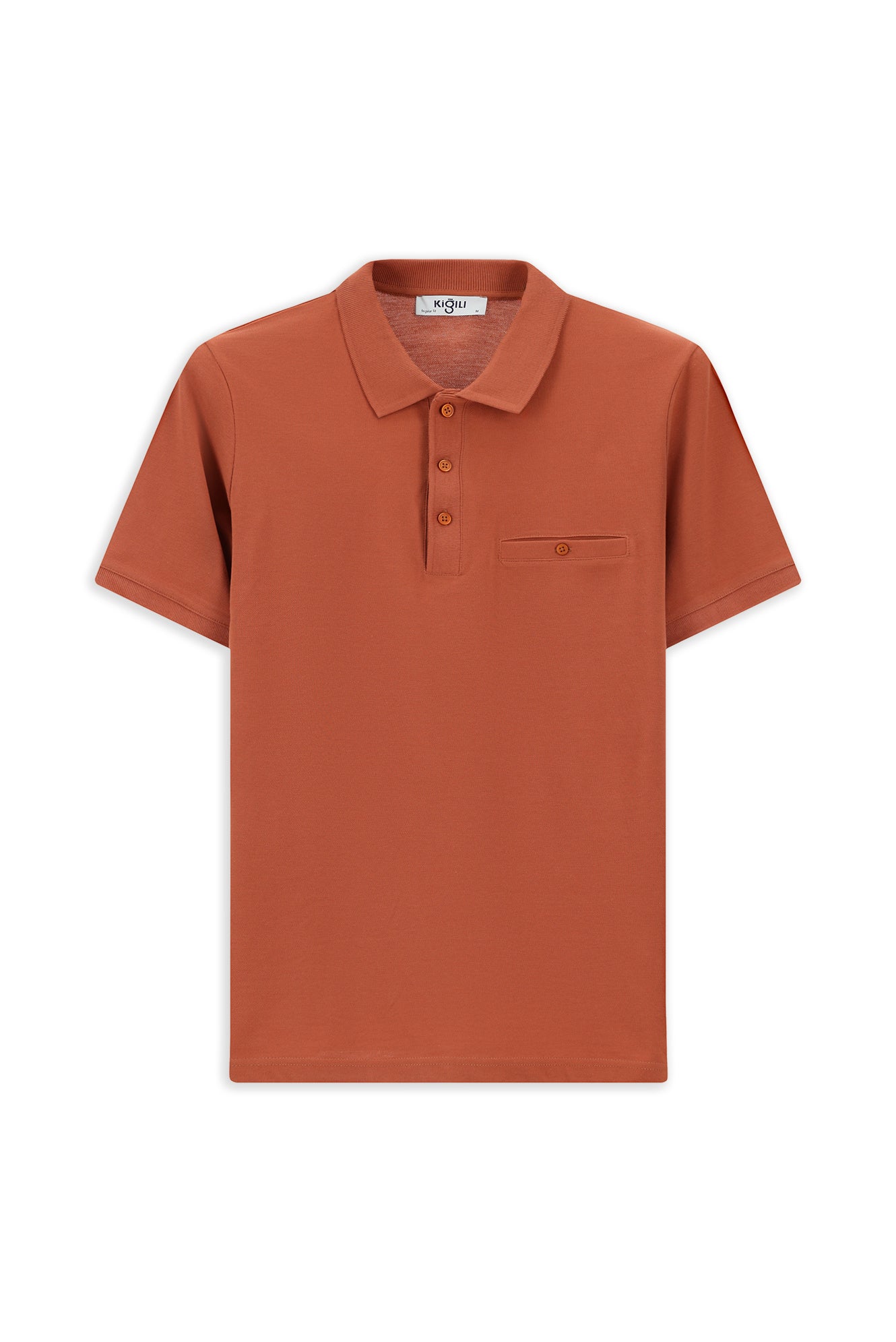 Kiremit Regular Fit Pamuk Cepli Polo Yaka Tişört - Image 6