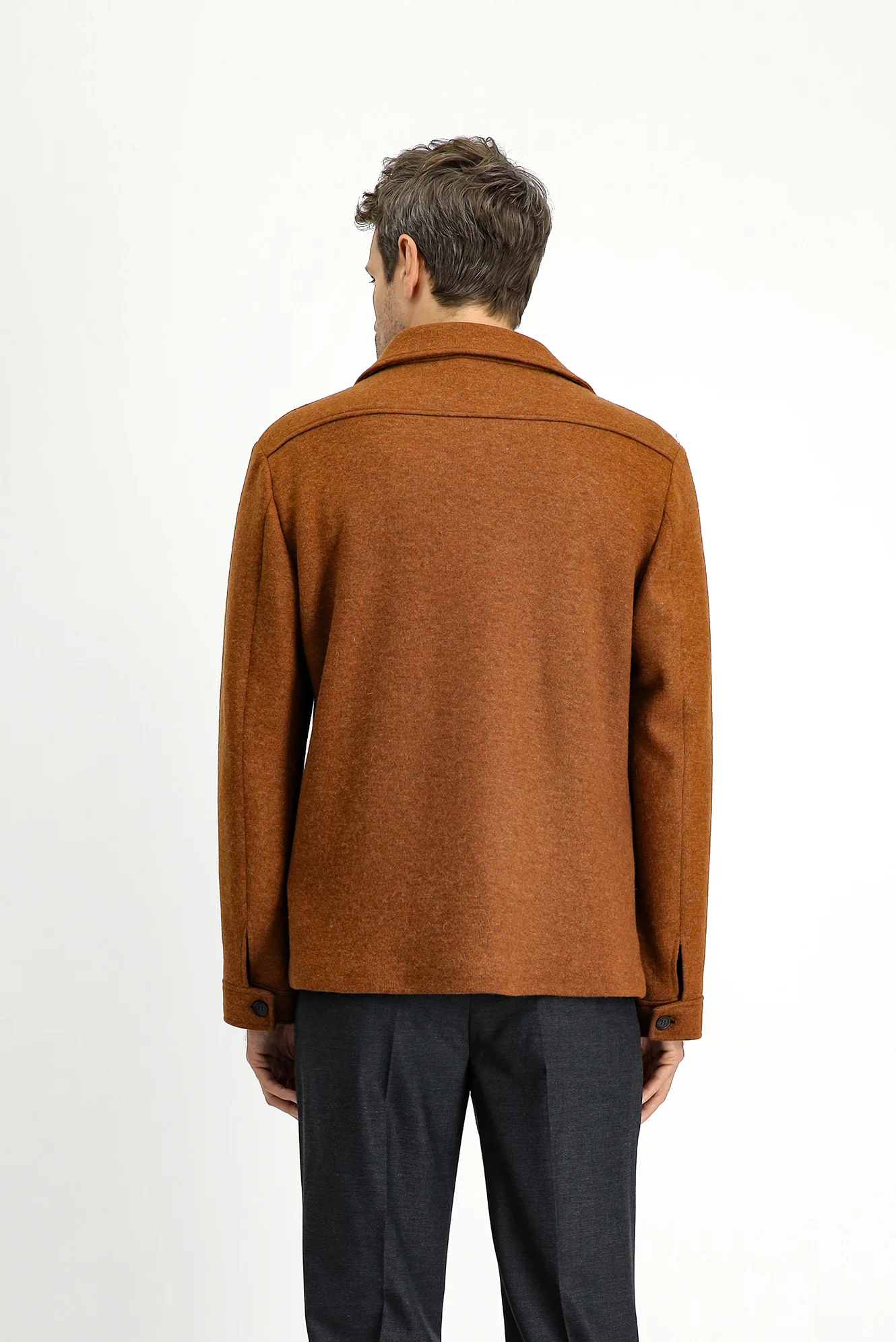 Kiremit 6 Drop Regular Fit Standart Kesim Yünlü Spor Ceket - Image 4