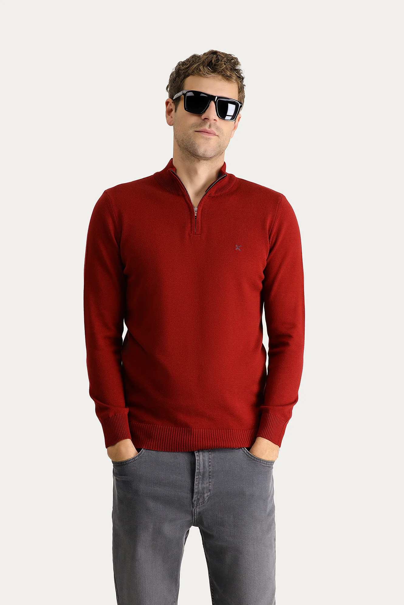 Kiremit Bato Yaka Slim Fit Triko Kazak - Image 2