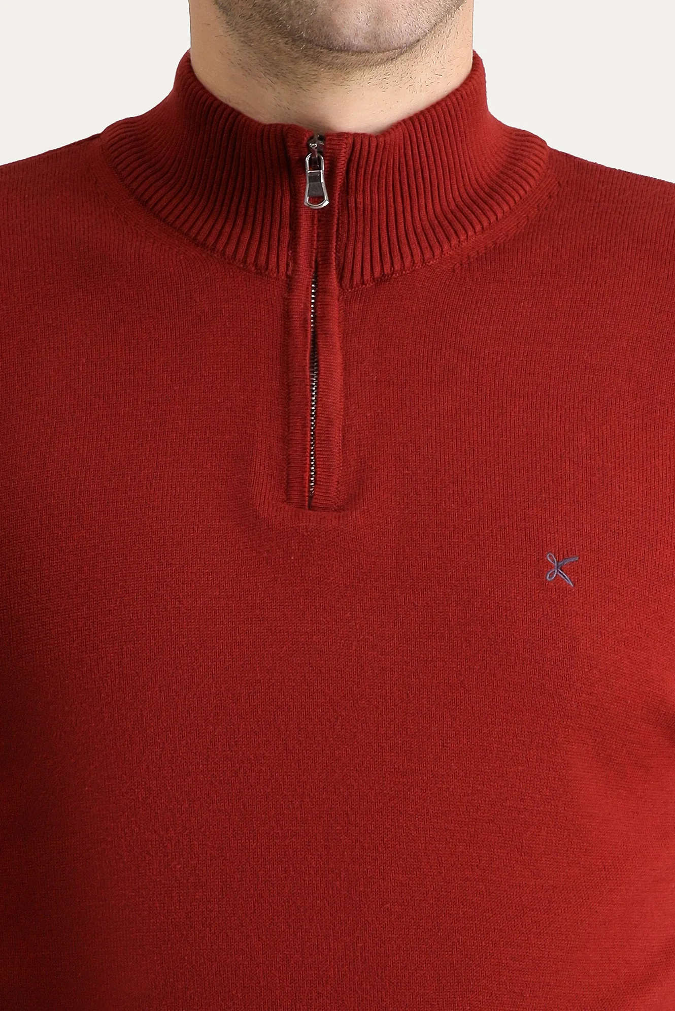 Kiremit Bato Yaka Slim Fit Triko Kazak - Image 5