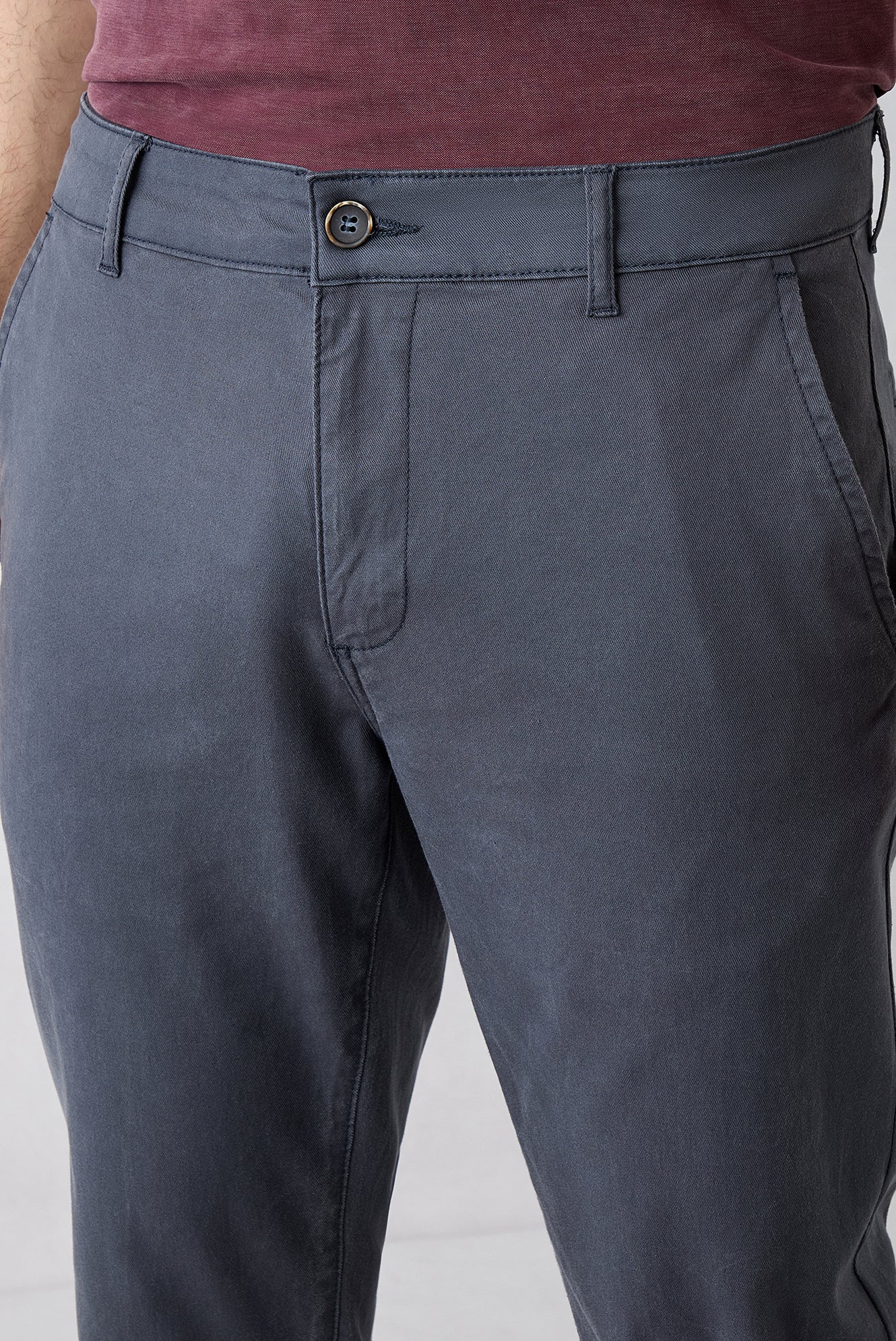 Koyu Antrasit Relaxed Fit Rahat Kesim Lyocell Karışımlı Yan Cepli Kanvas / Chino Pantolon - Image 3